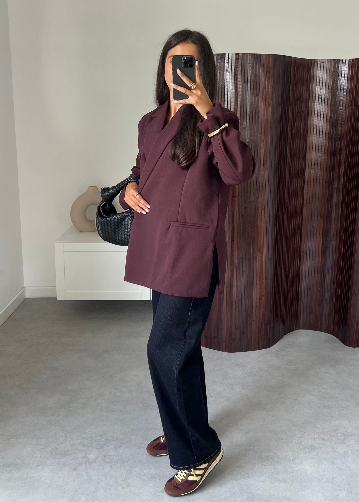 BLAZER CROISÉ BORDEAUX