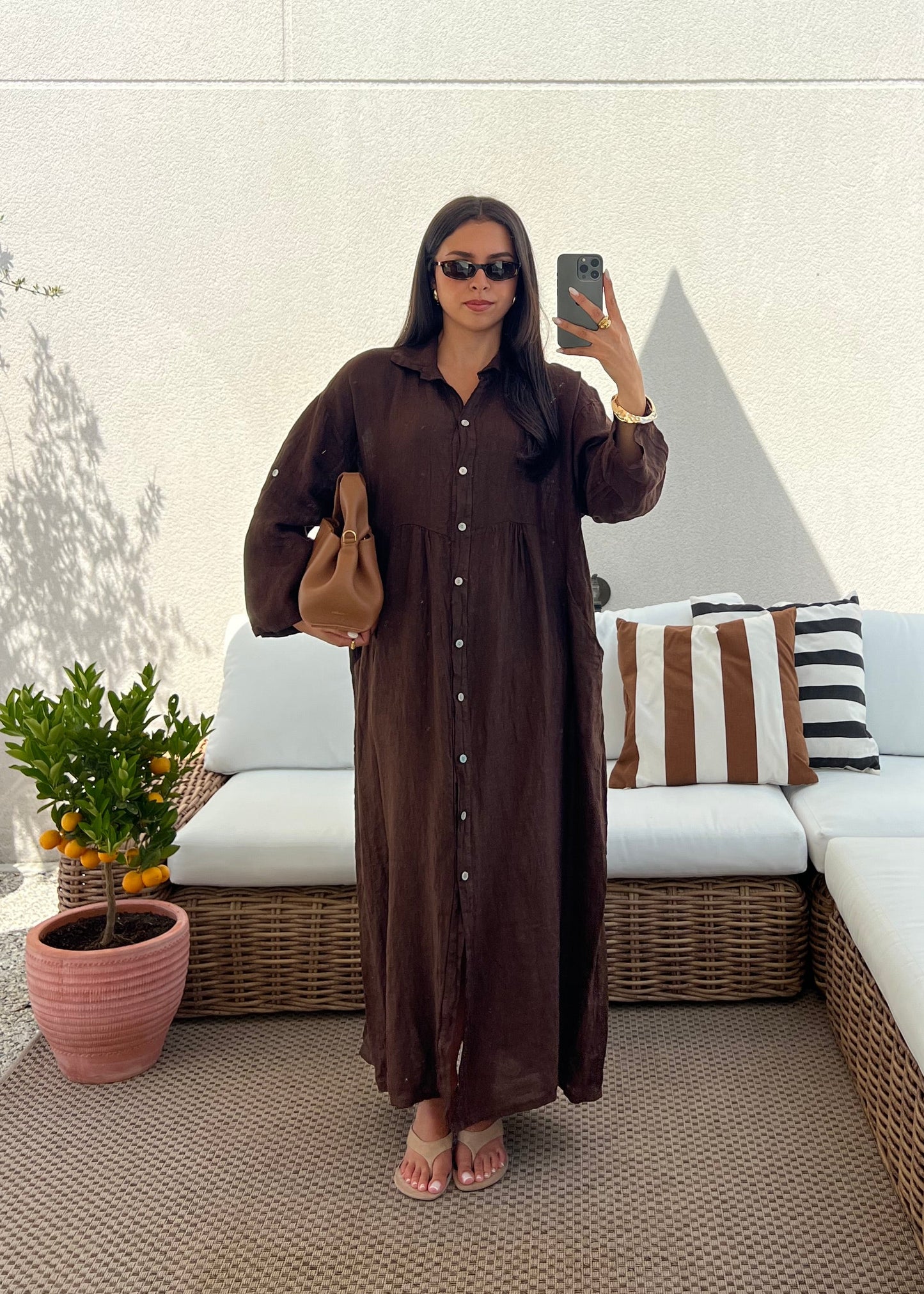ROBE LIN MARRON