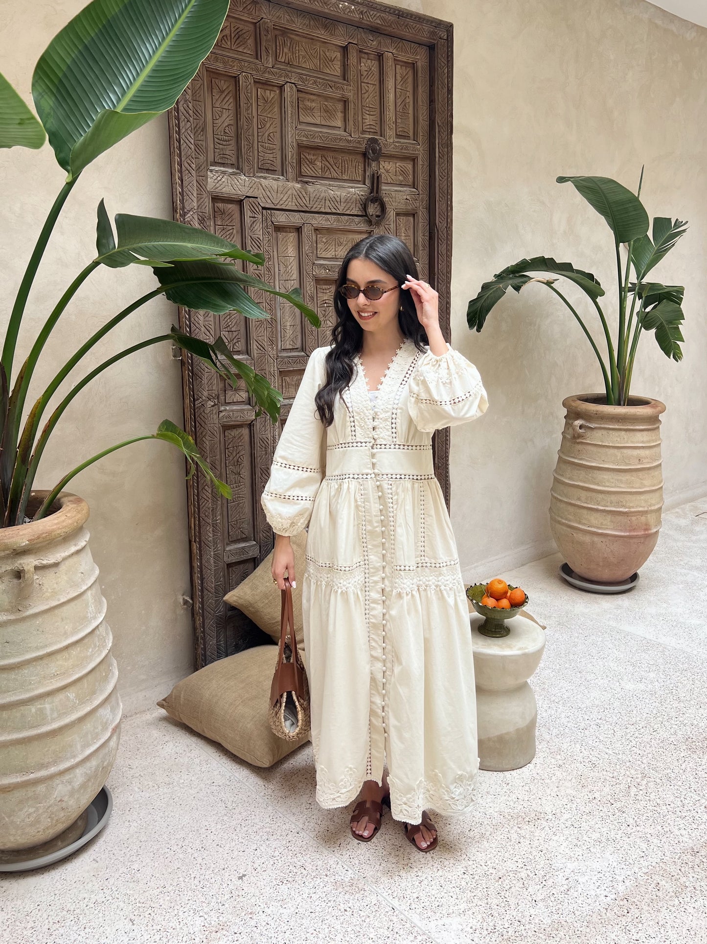 INAYA BEIGE LINEN DRESS