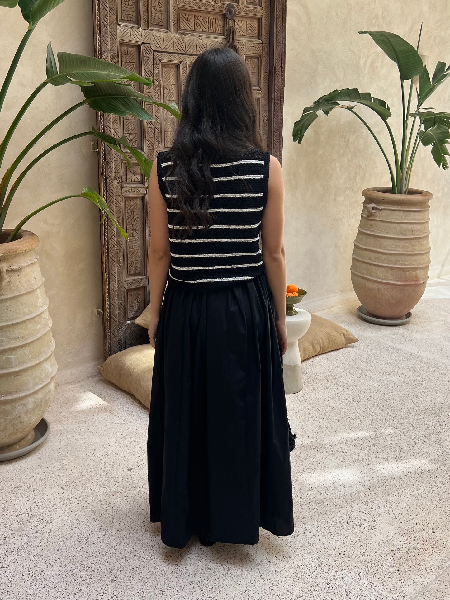 GILET MAILLE MARIN NOIR