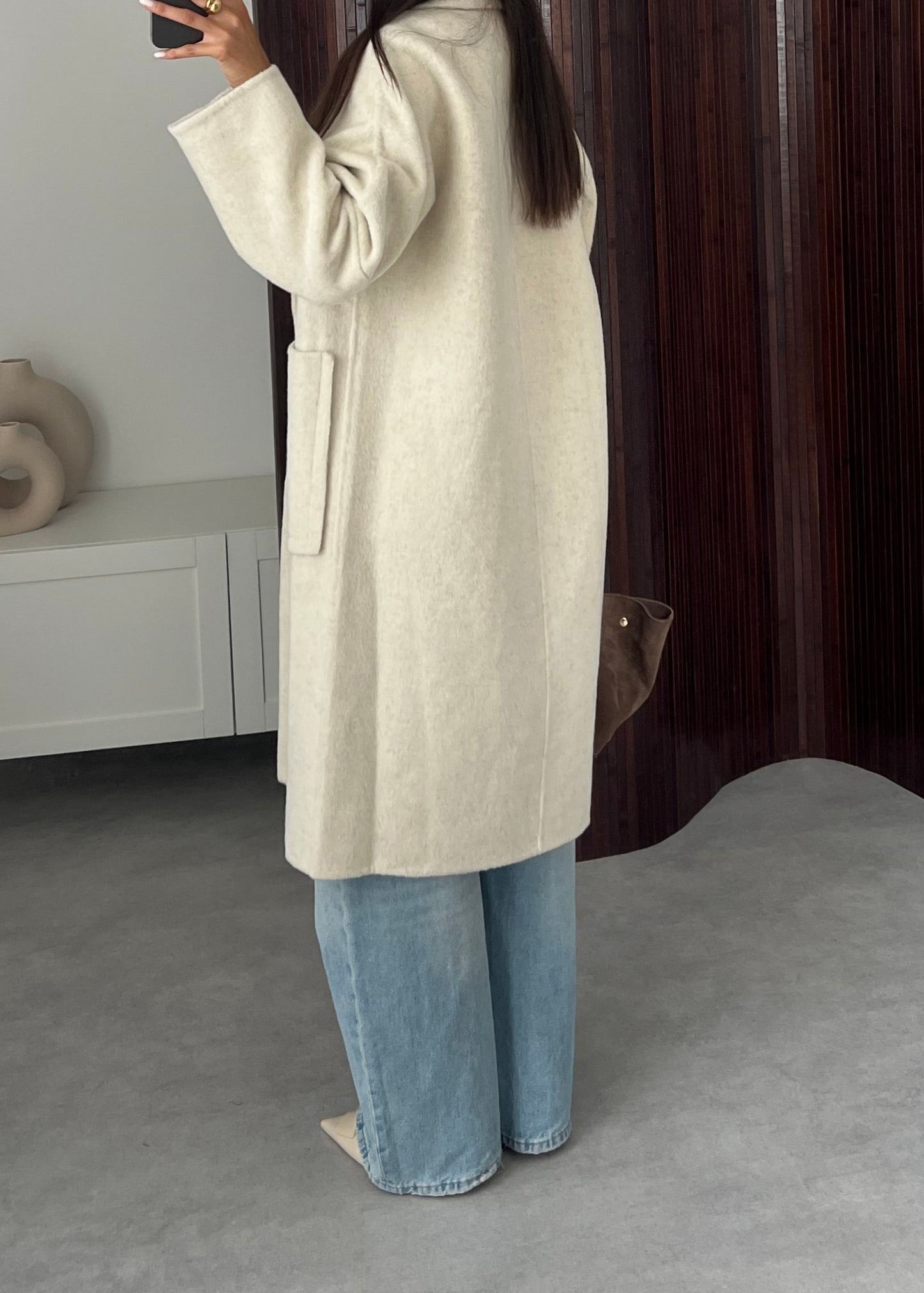 MANTEAU LAINE CRÈME