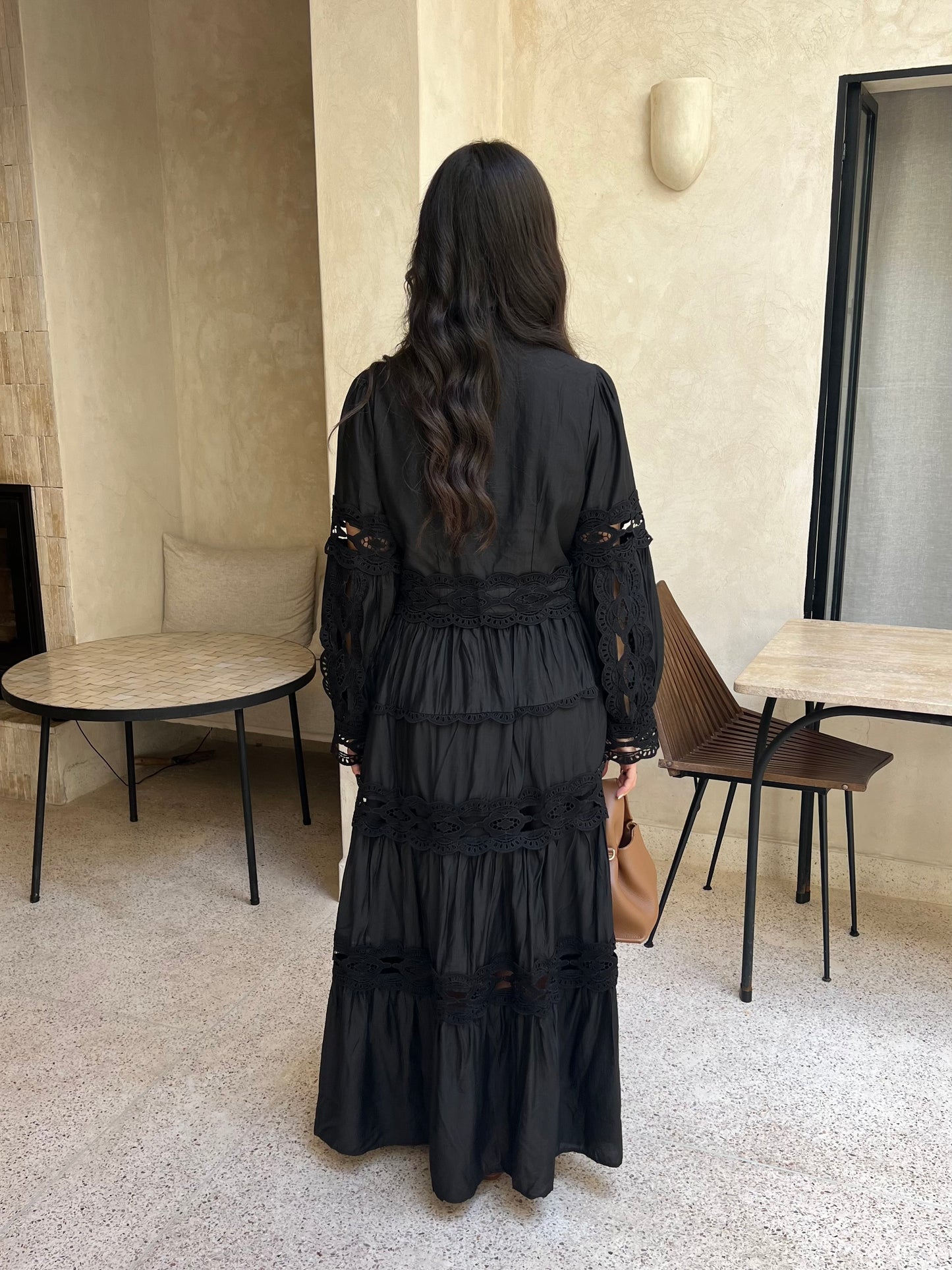 ENSEMBLE JUPE BRODÉ NOIR