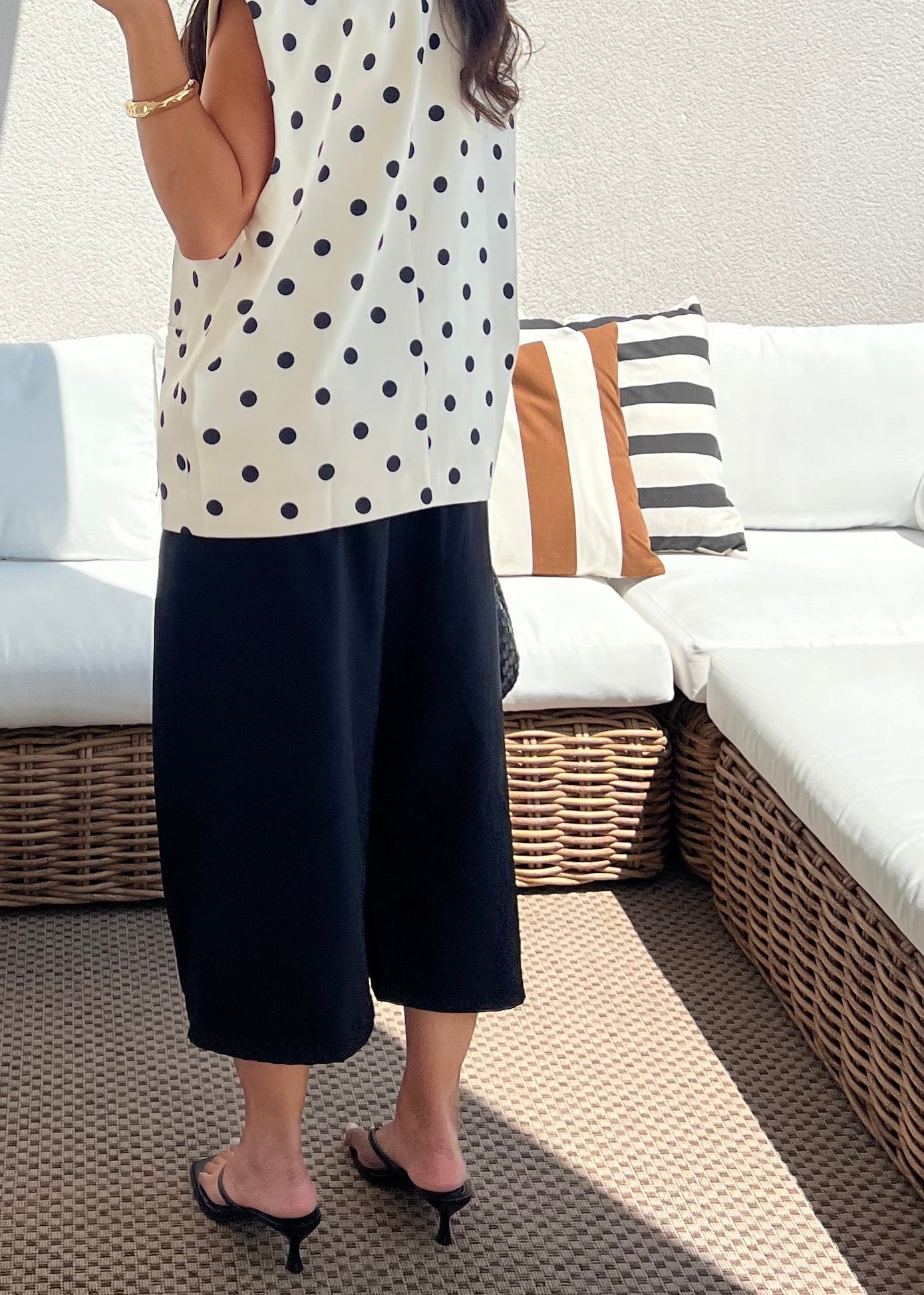 BLAZER SANS MANCHE POIS