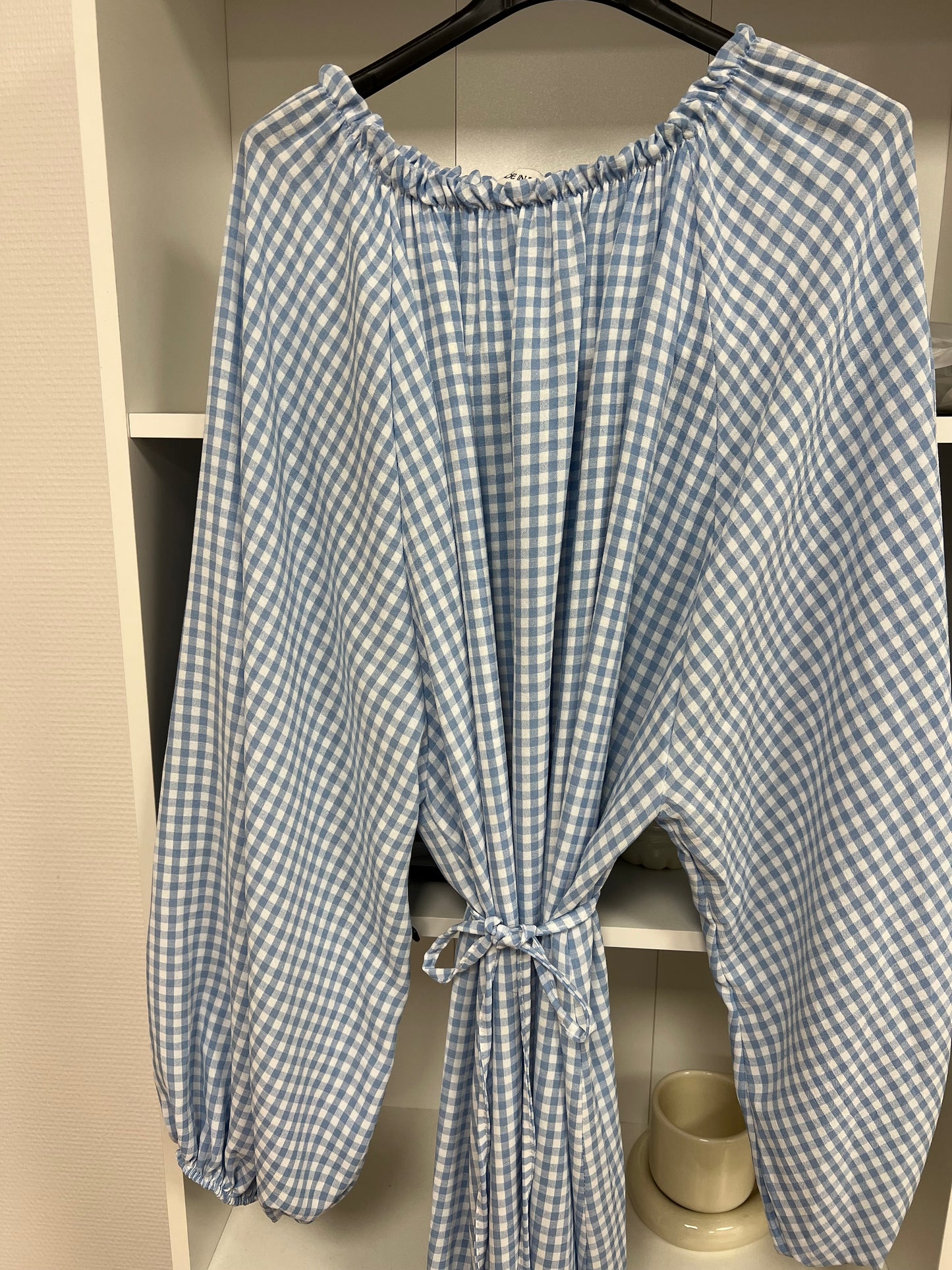 ROBE VICHY BLEU CIEL