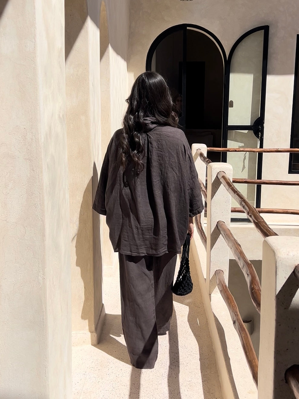 BROWN LINEN SUPERIOR SET