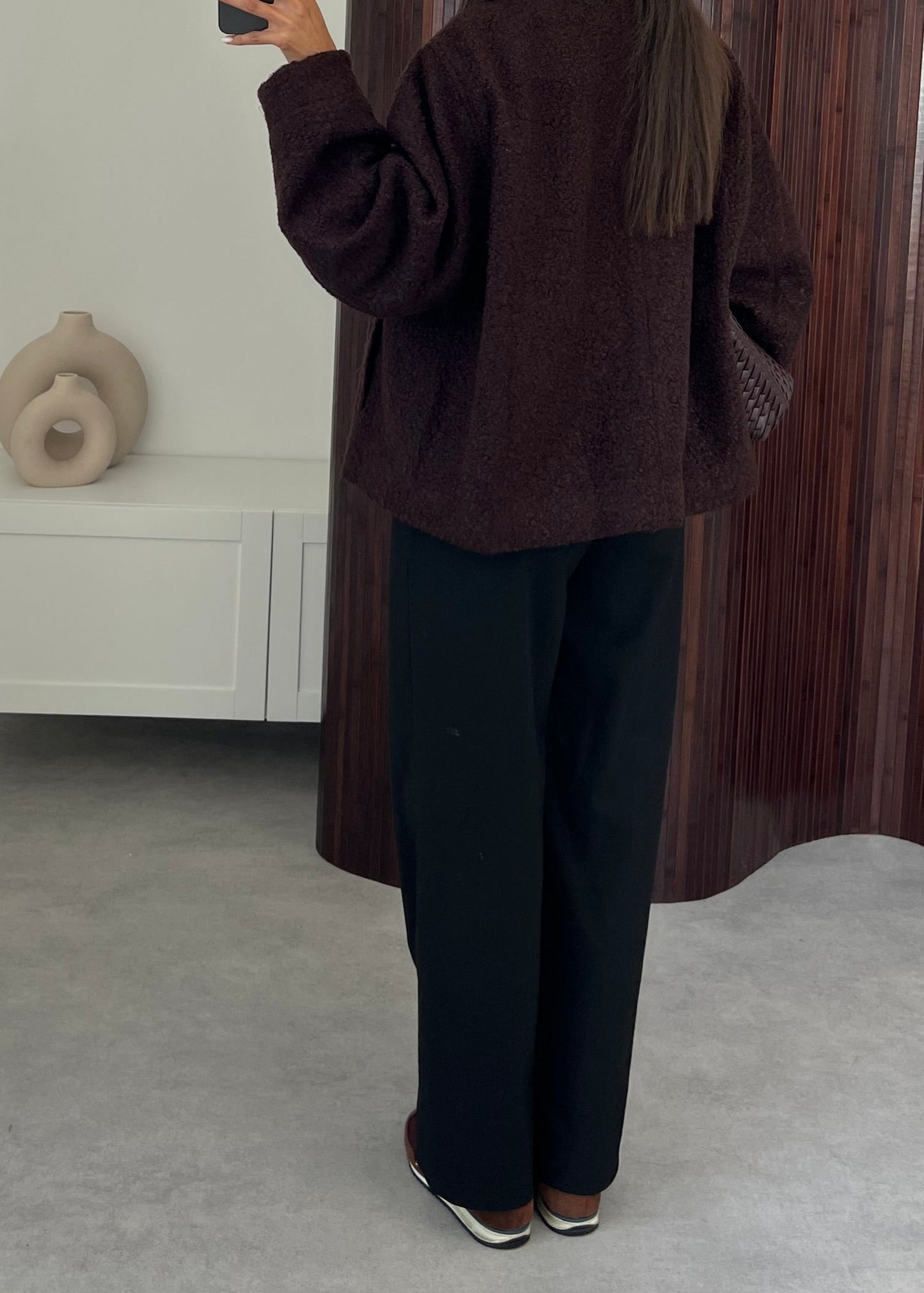 MANTEAU CROISÉ MARRON