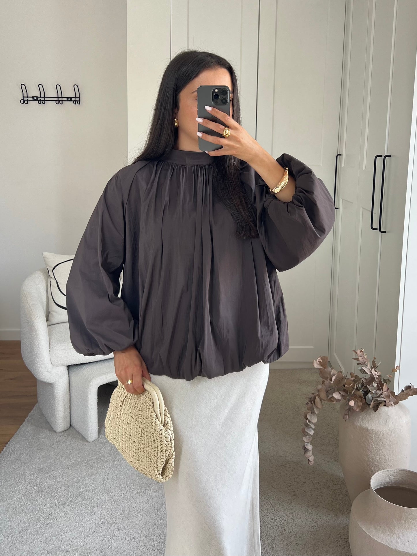 BLOUSE BALLON CHOCO
