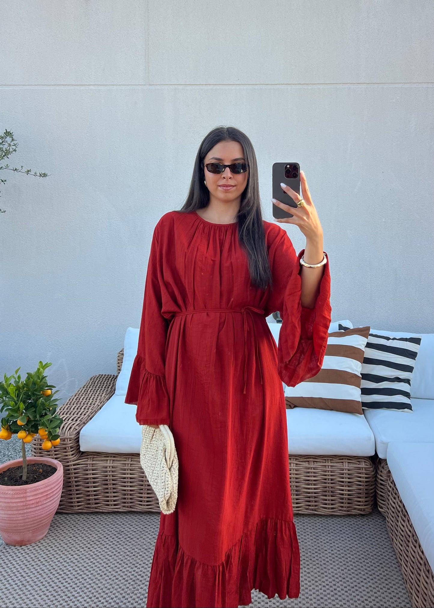 ROBE FLUIDE BRIQUE