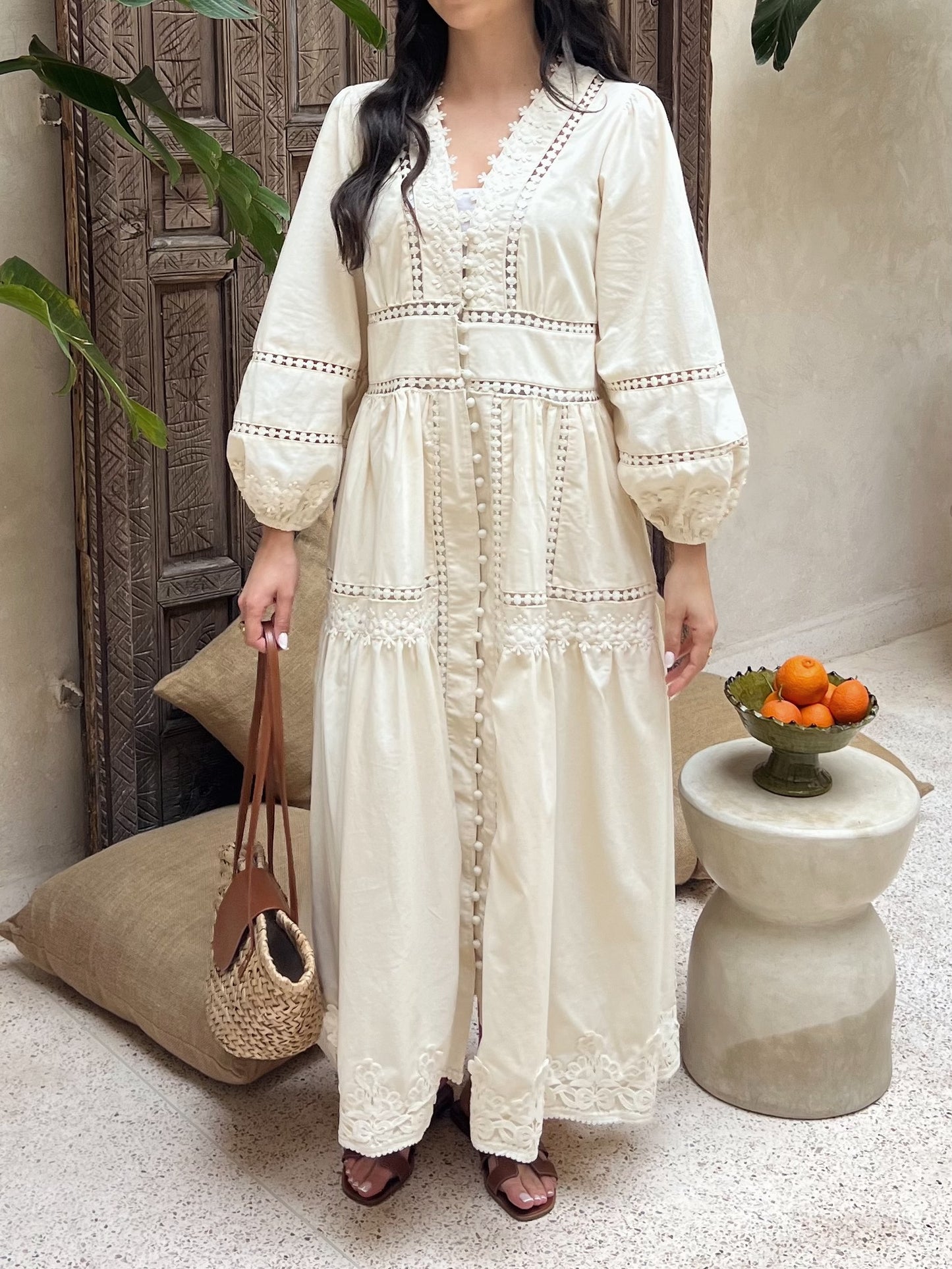 INAYA BEIGE LINEN DRESS