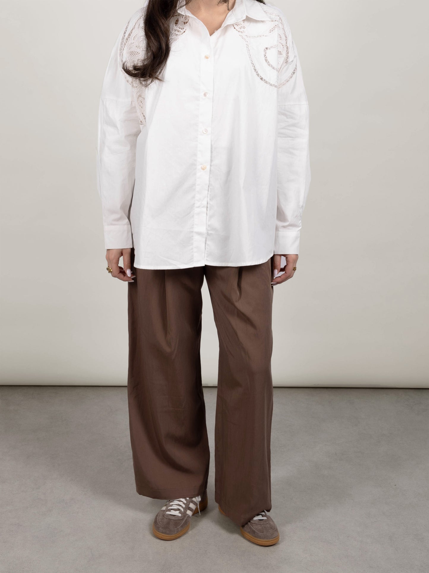 CHEMISE AJOURÉE BLANCHE