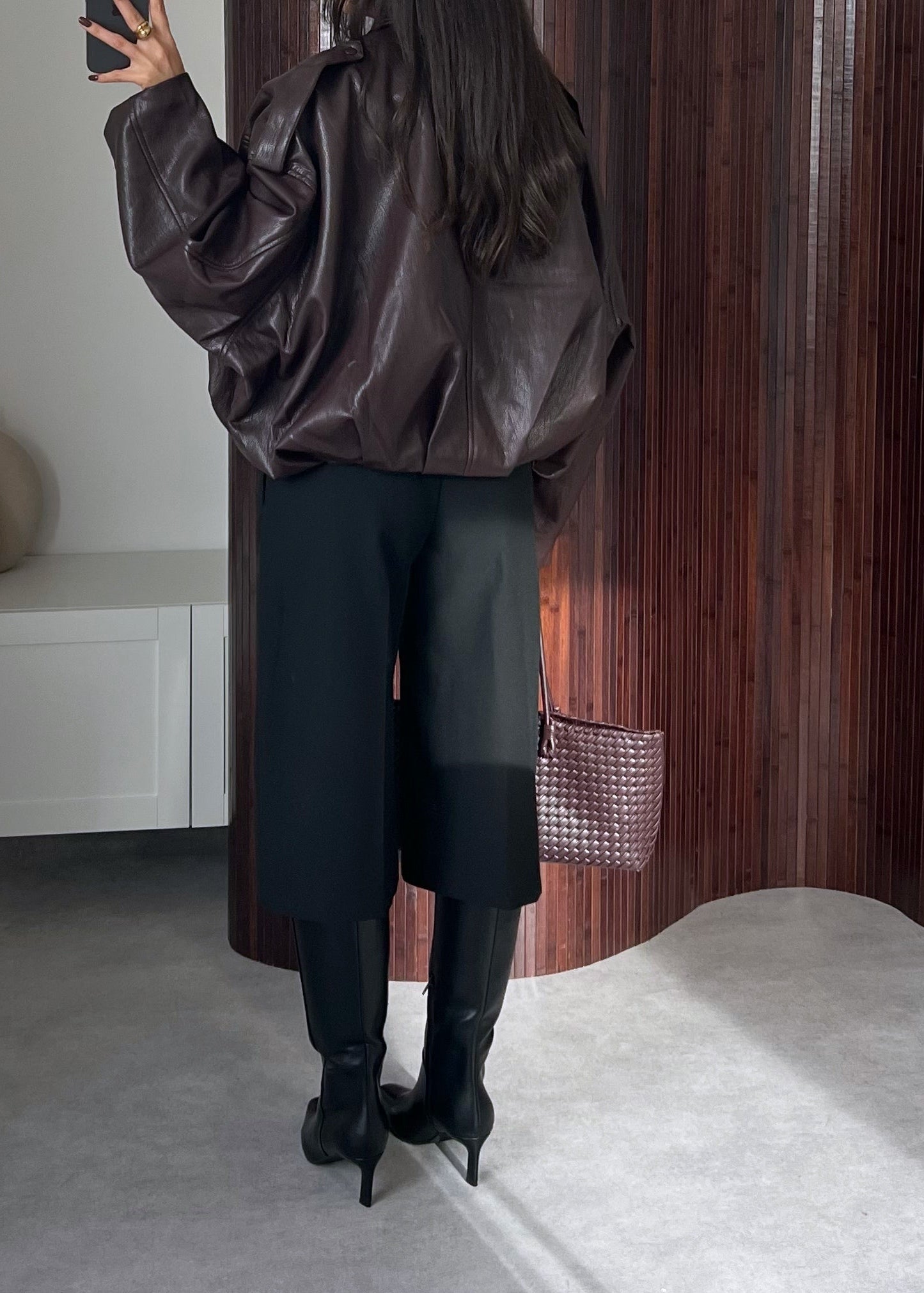 VESTE SIMILI BORDEAUX FONCÉ