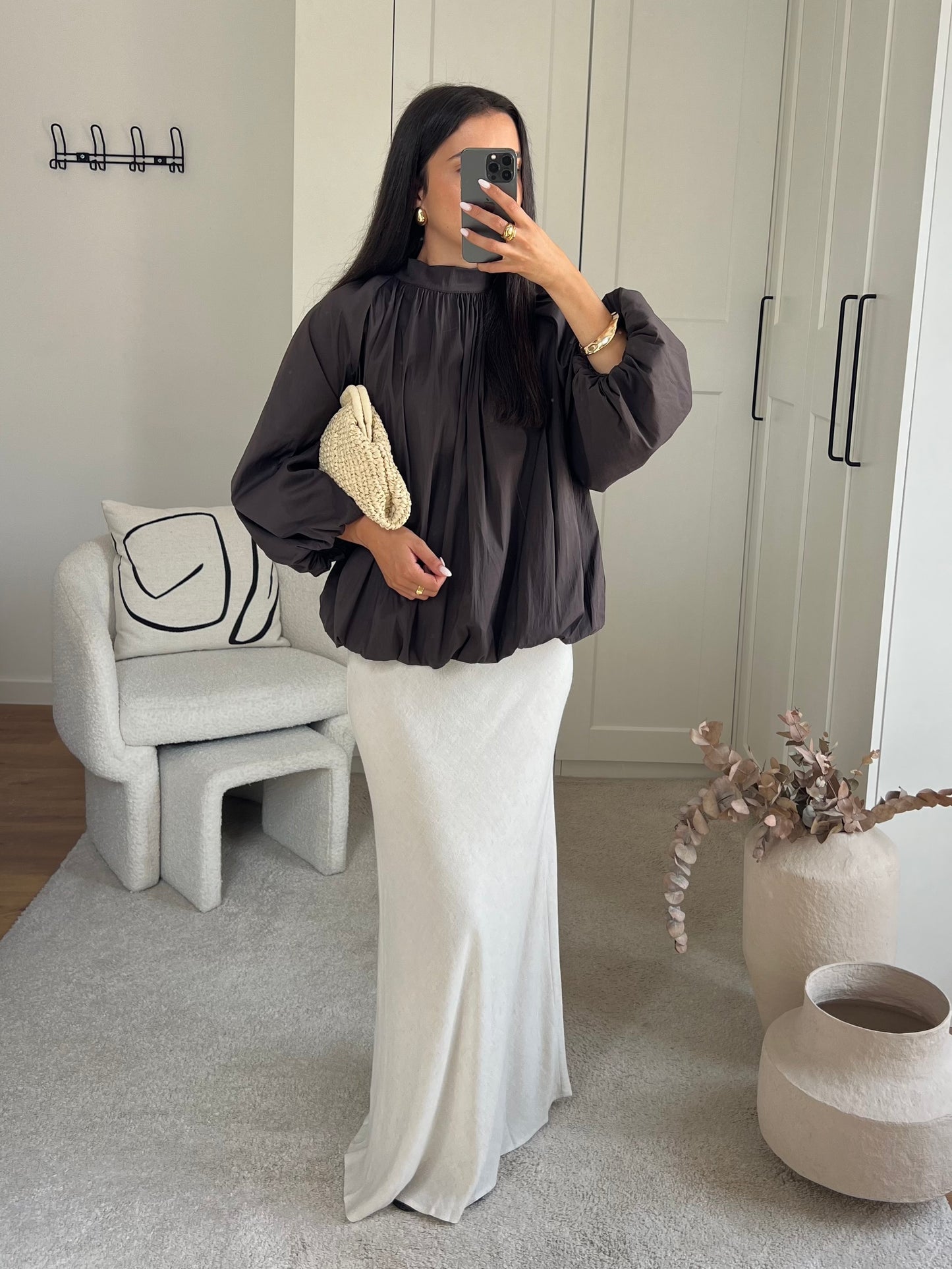 BLOUSE BALLON CHOCO