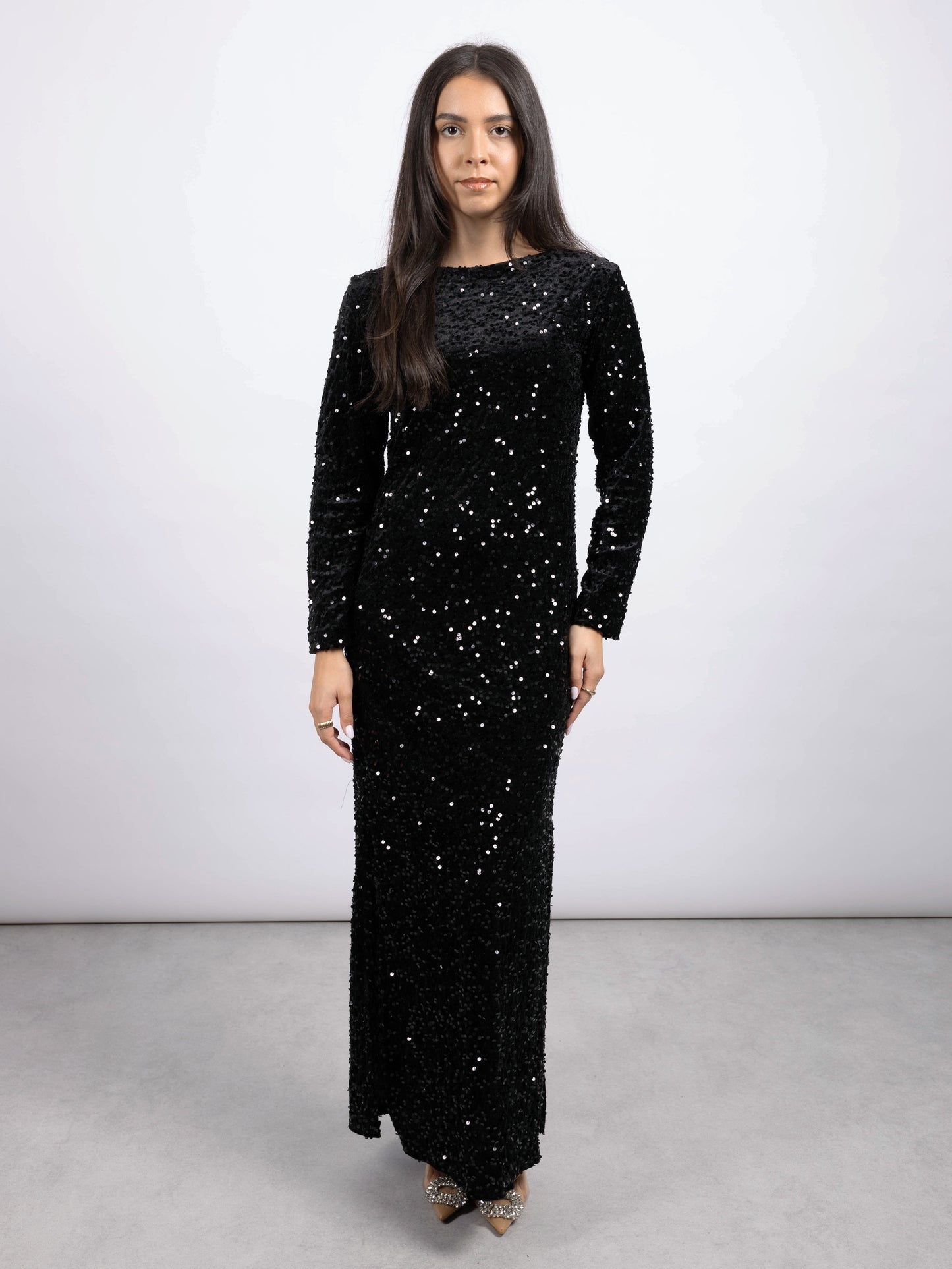BLACK SEQUIN DRESS