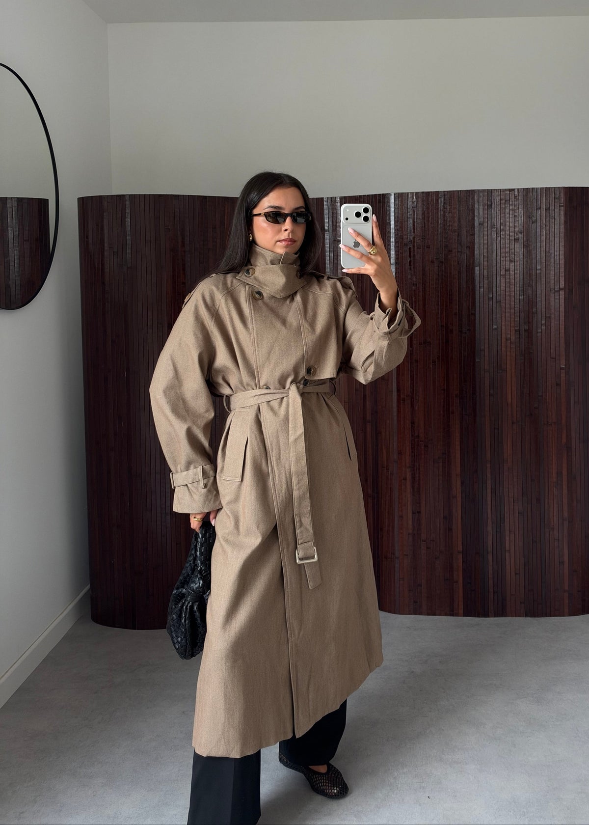 TRENCH COL MONTANT CAMEL