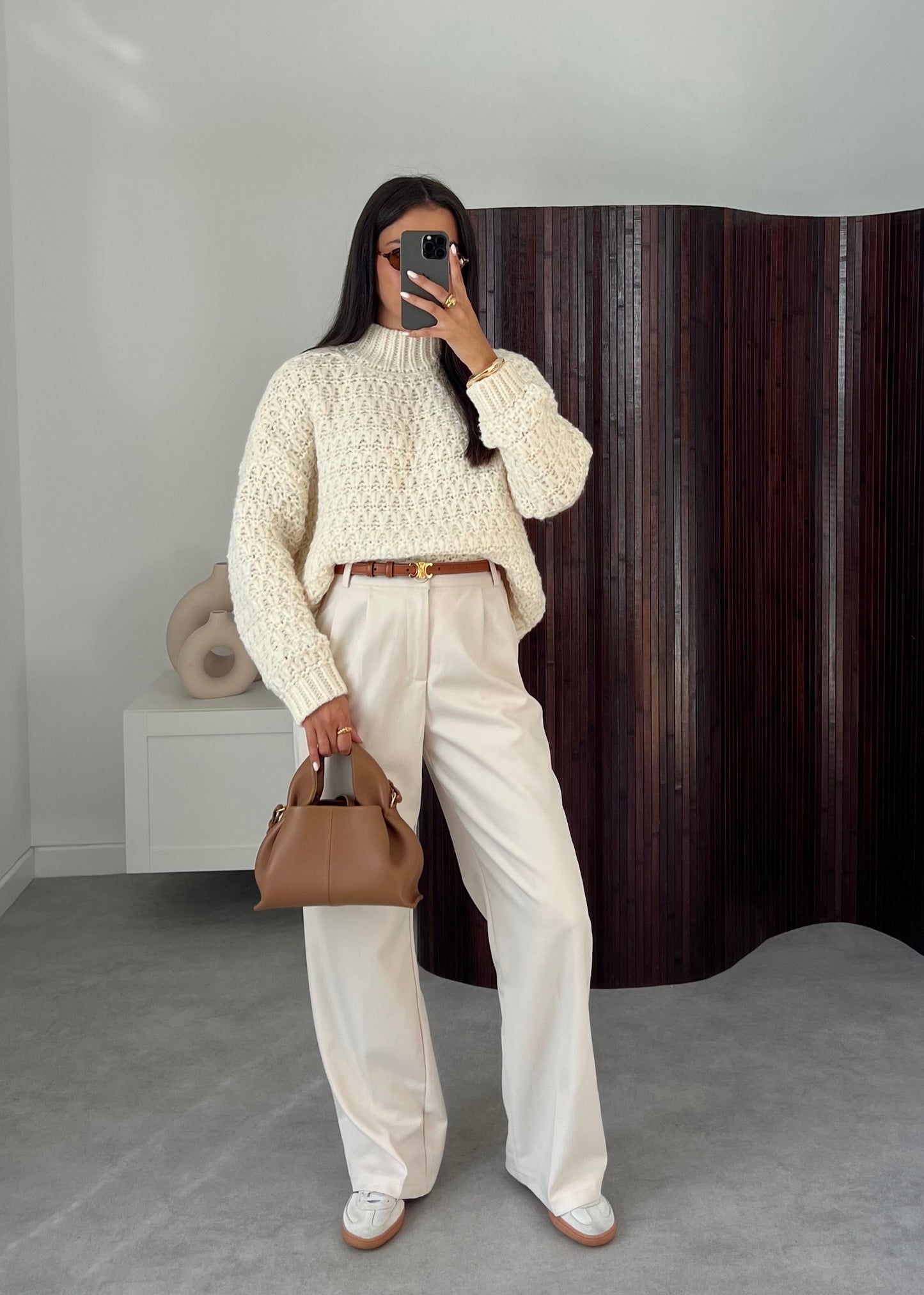 PULL GROSSE MAILLE CRÈME