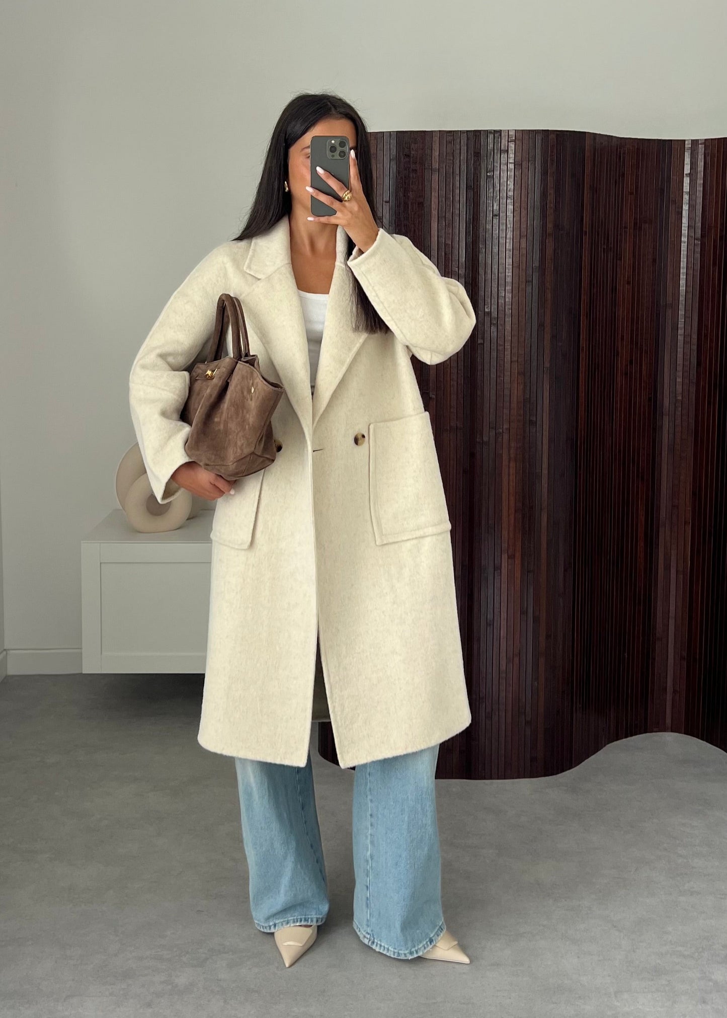 MANTEAU LAINE CRÈME