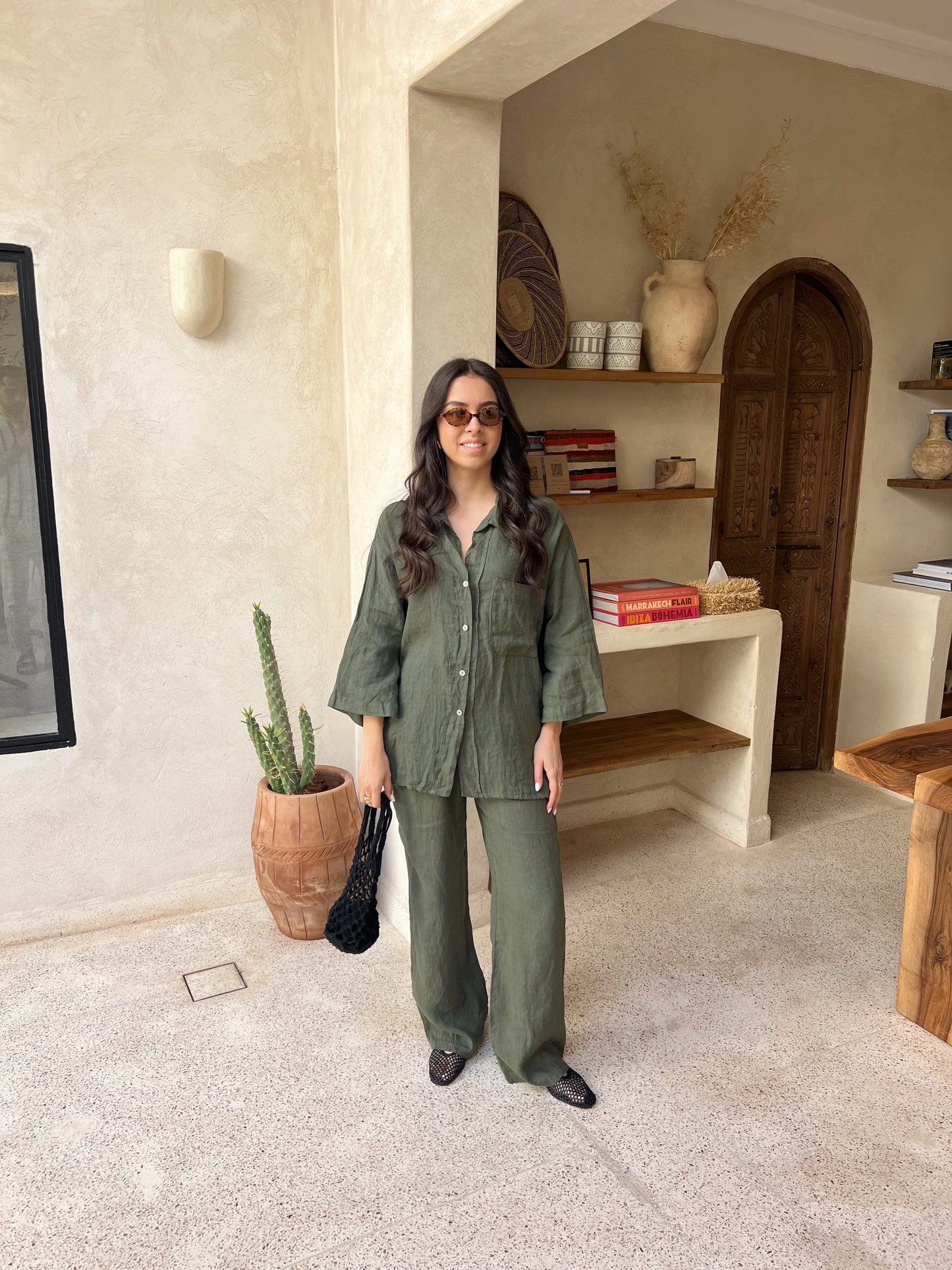 KHAKI LINEN SUPERIOR SET