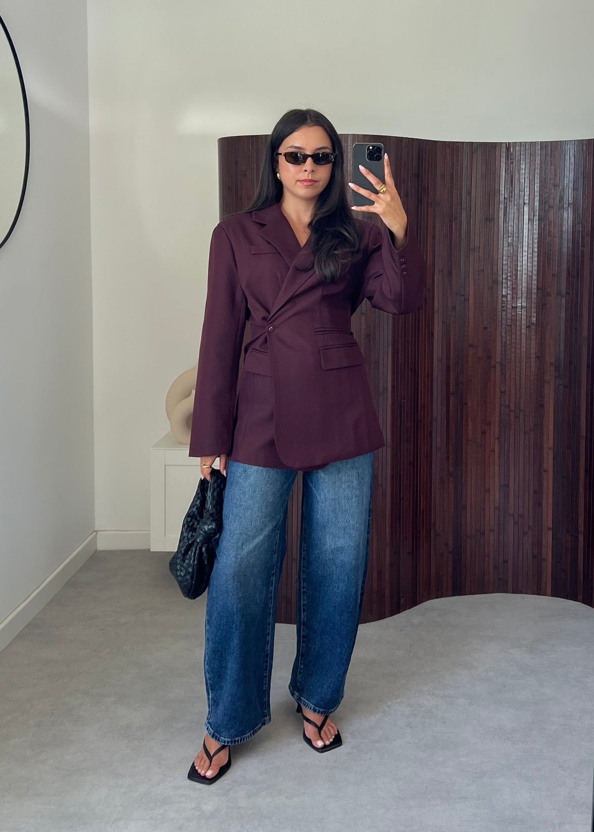 BLAZER CROISÉ BORDEAUX