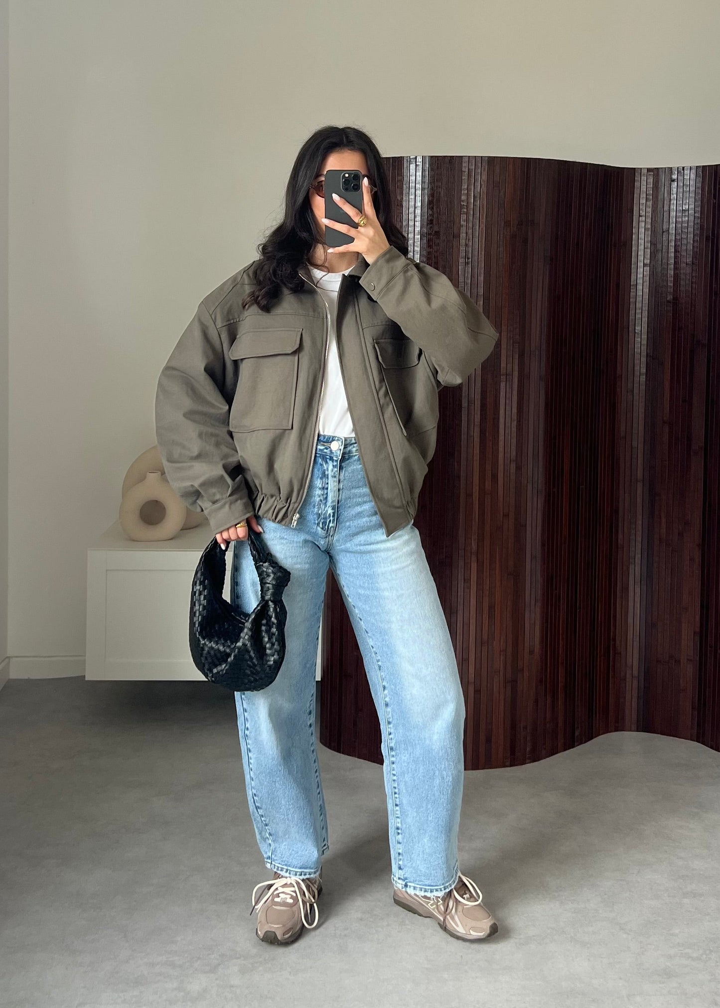 BOMBER ÉPAULETTE GRIS