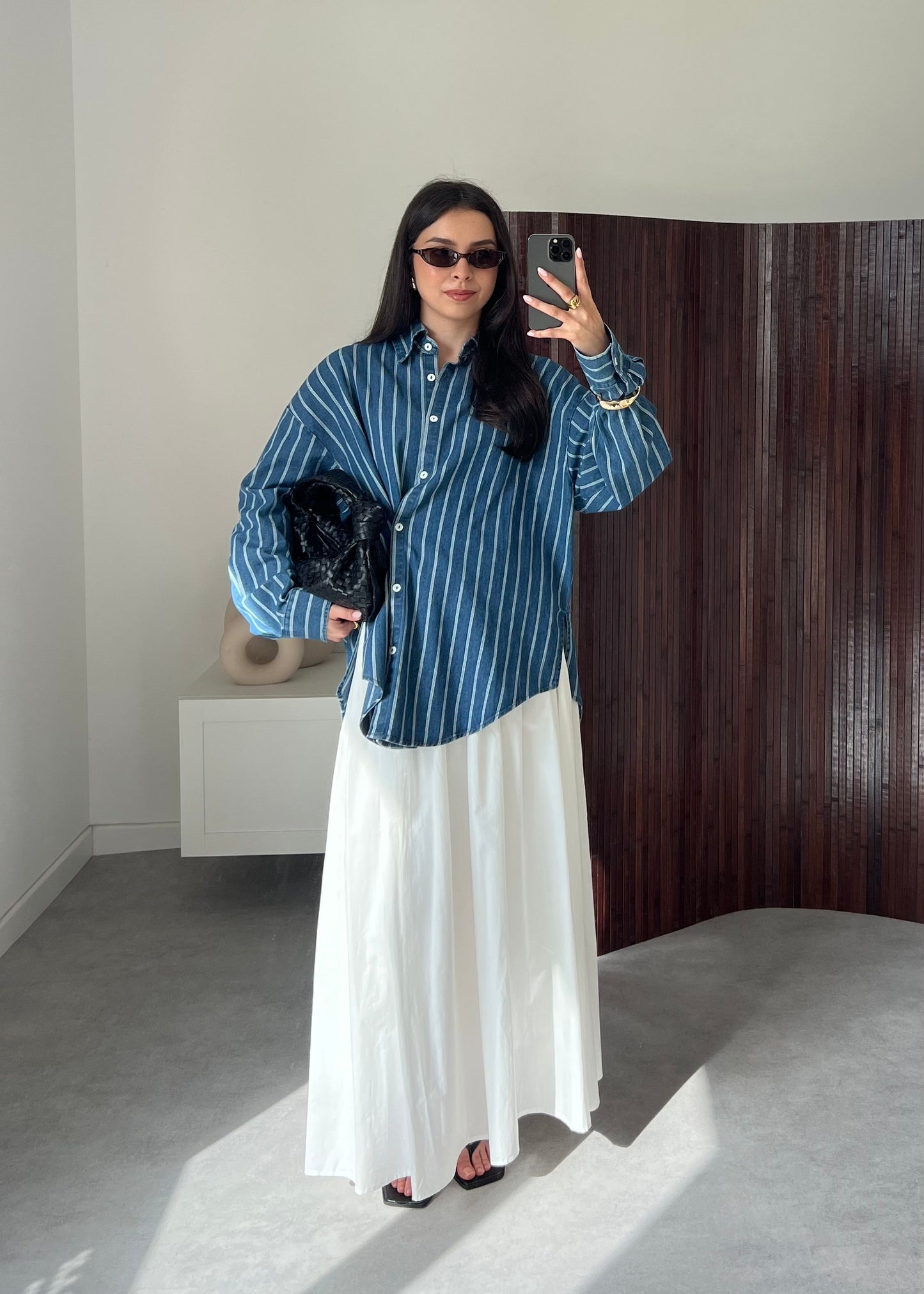 CHEMISE ASYMÉTRIQUE RAYURES