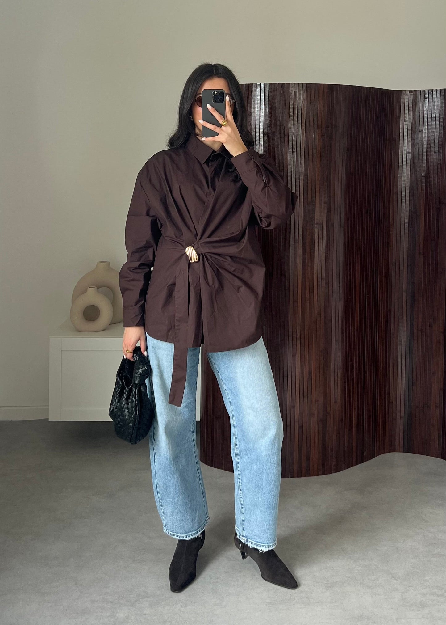 CHEMISE MARRON