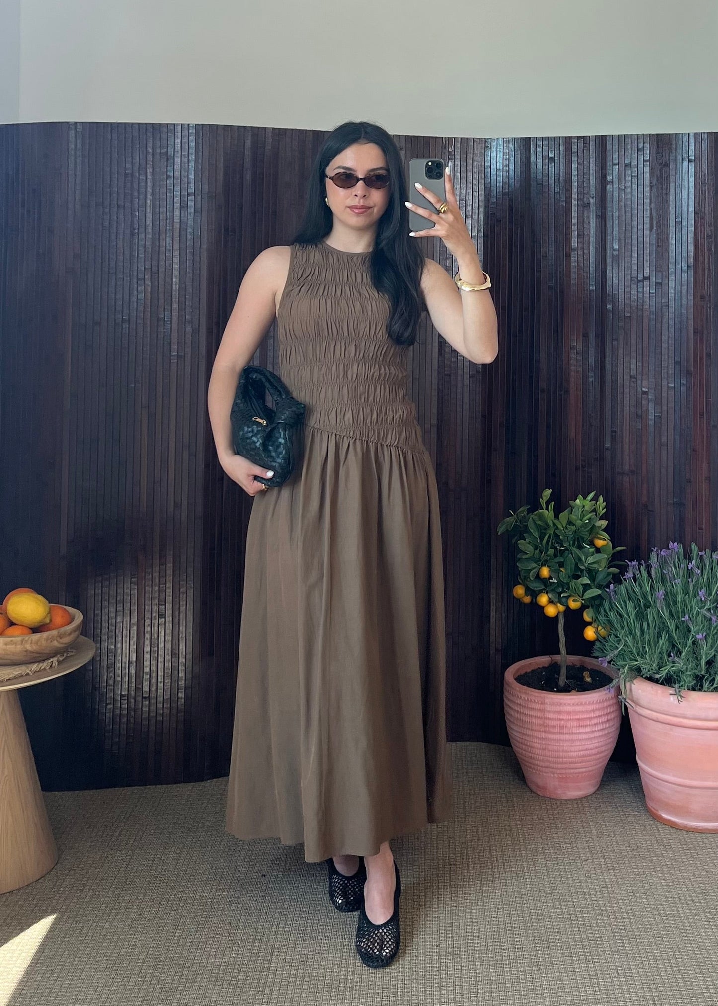 ROBE SMOKÉE KAKI