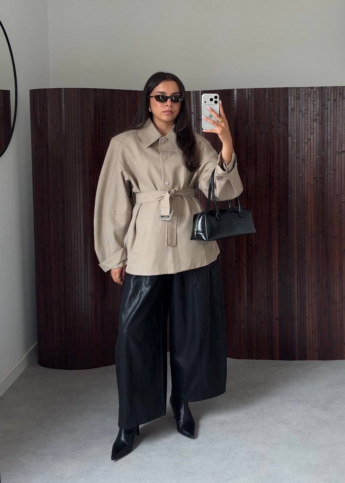 VESTE ÉPAULETTE TAUPE
