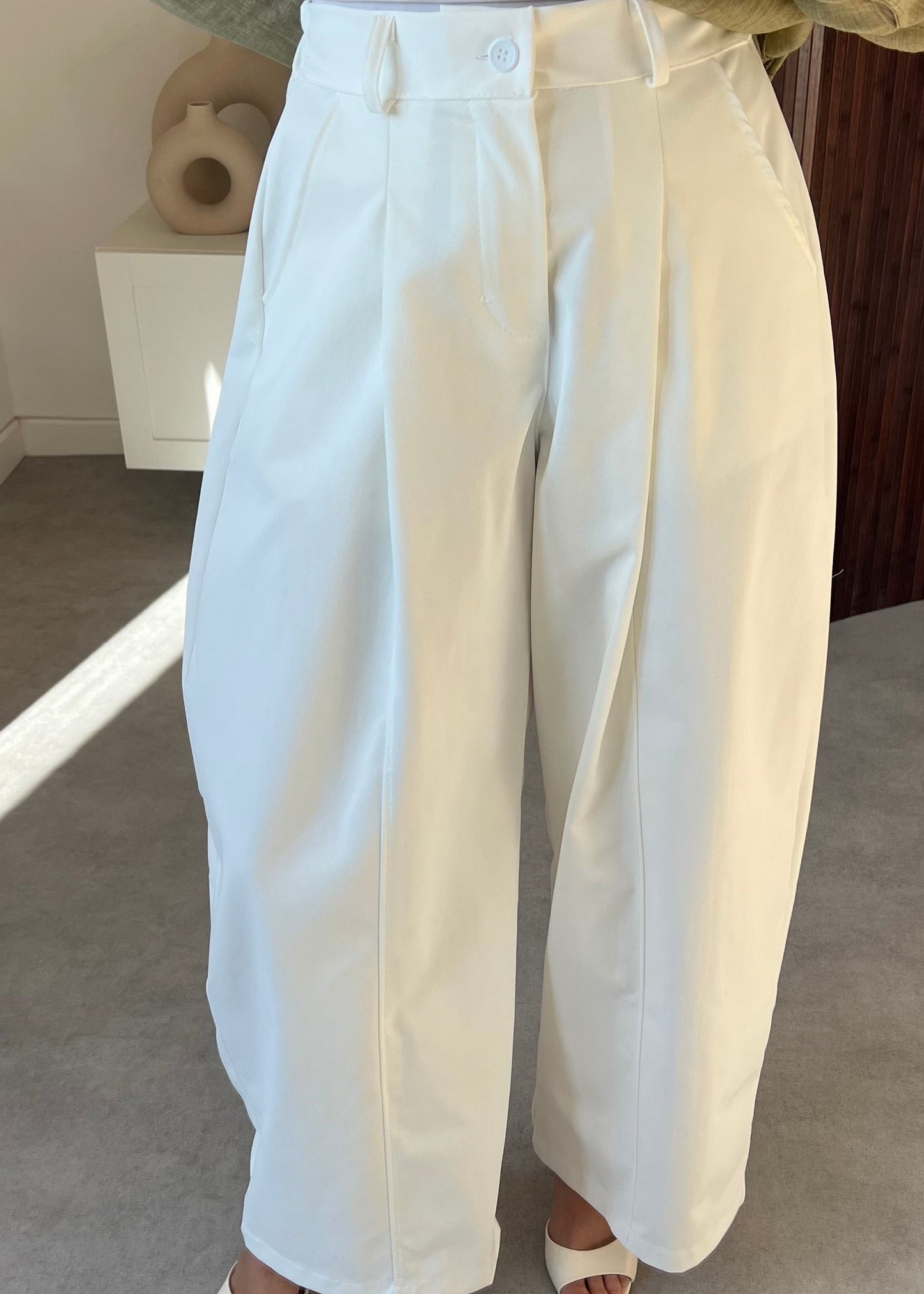 PANTALON BALLON BLANC