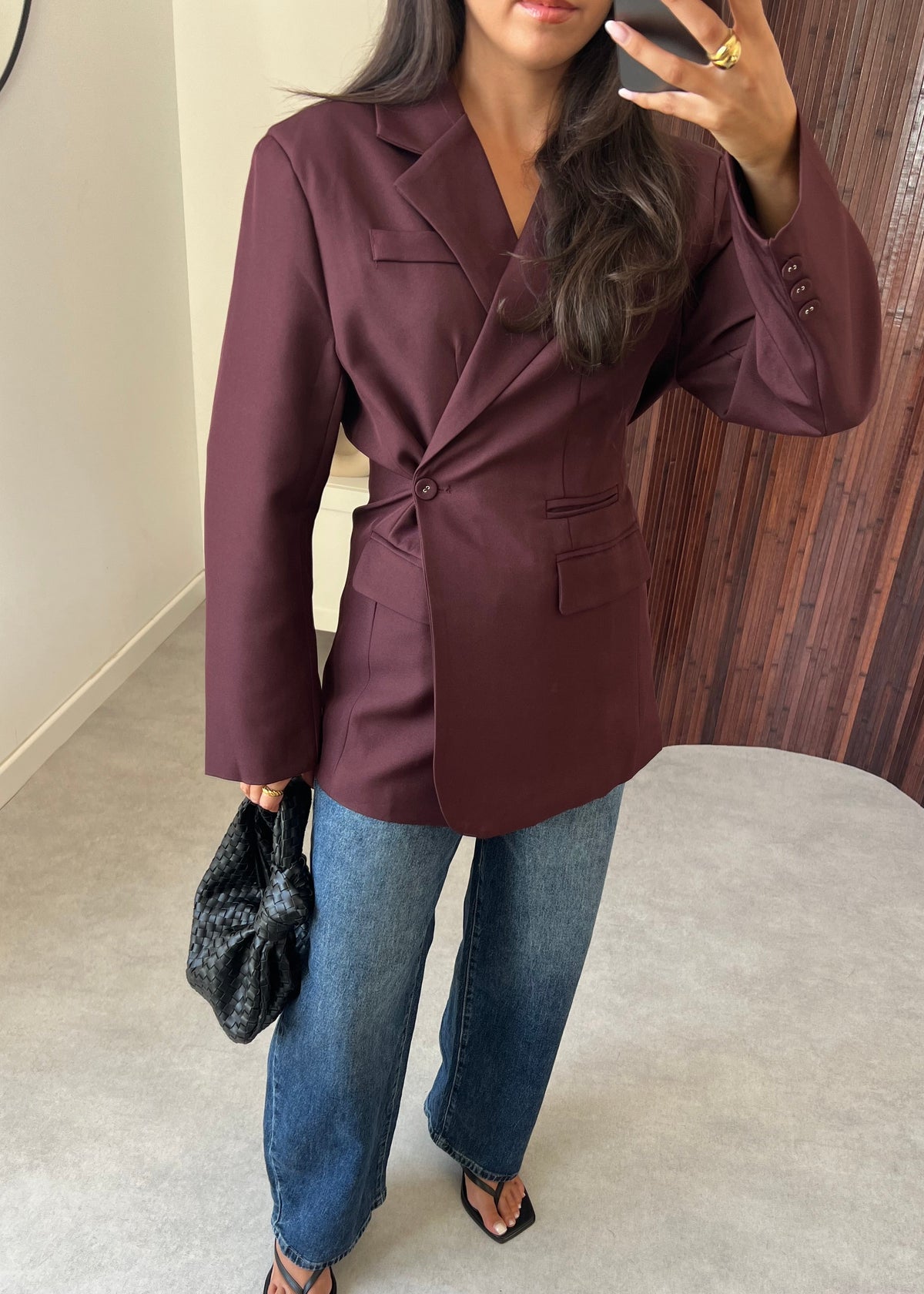 BLAZER CROISÉ BORDEAUX