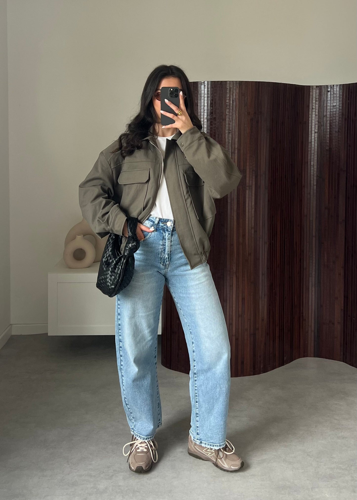 BOMBER ÉPAULETTE GRIS