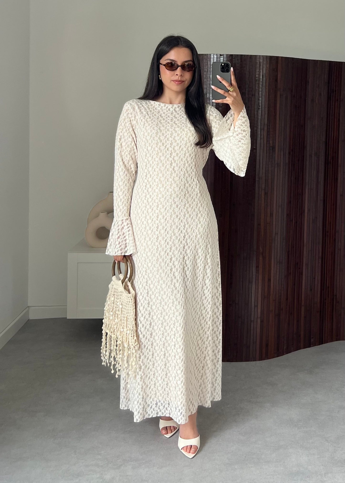ROBE DENTELLE ÉCRU
