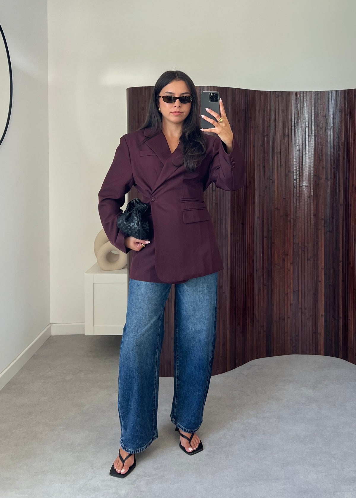 BLAZER CROISÉ BORDEAUX
