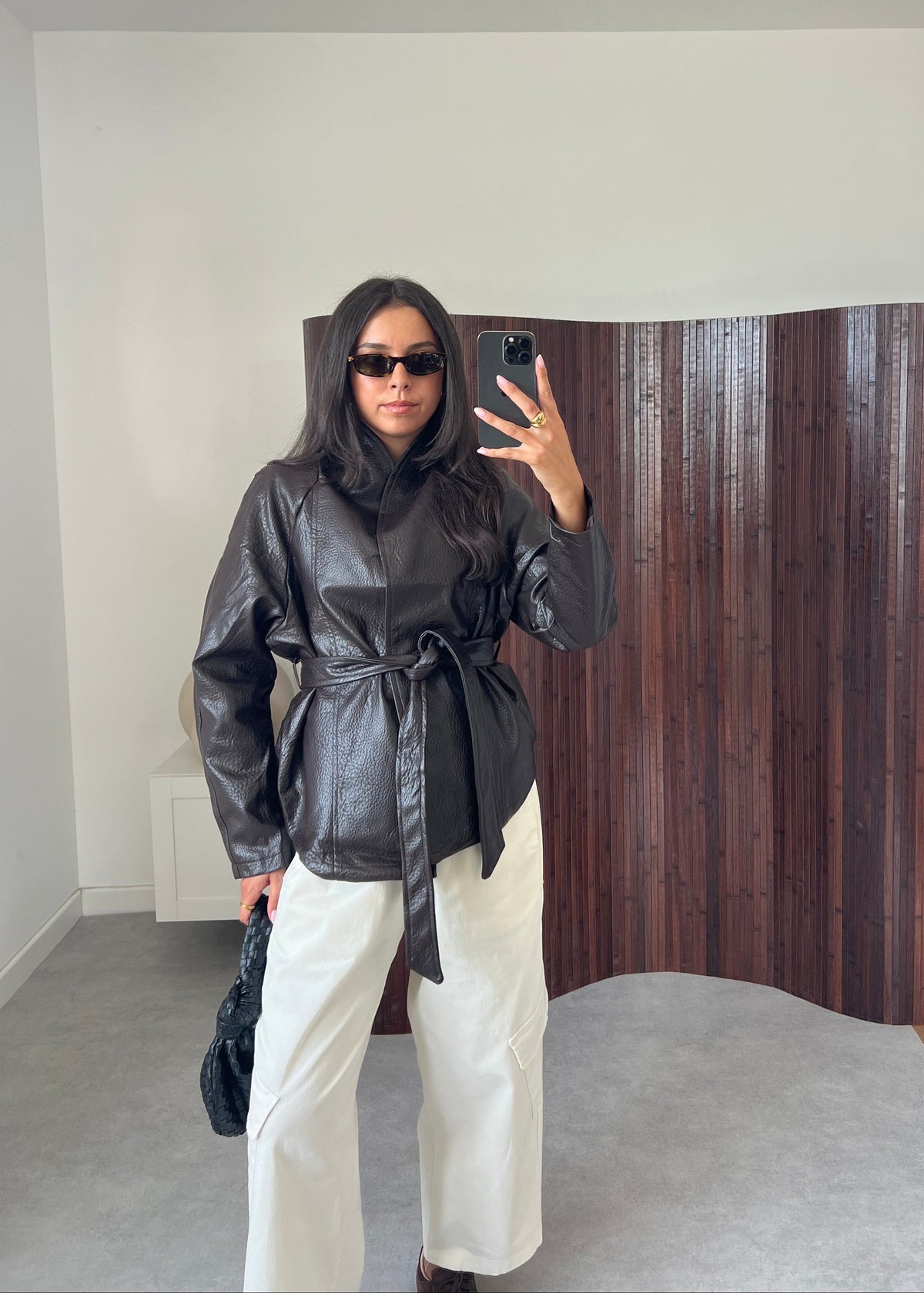VESTE À NOUER MARRON