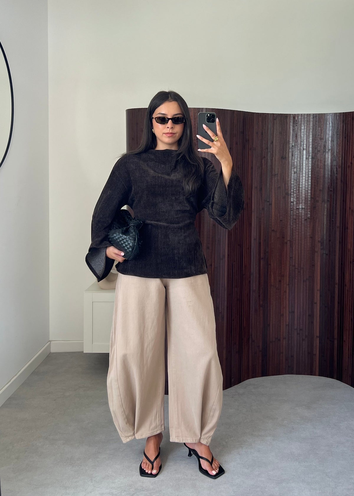TOP VELOURS MARRON