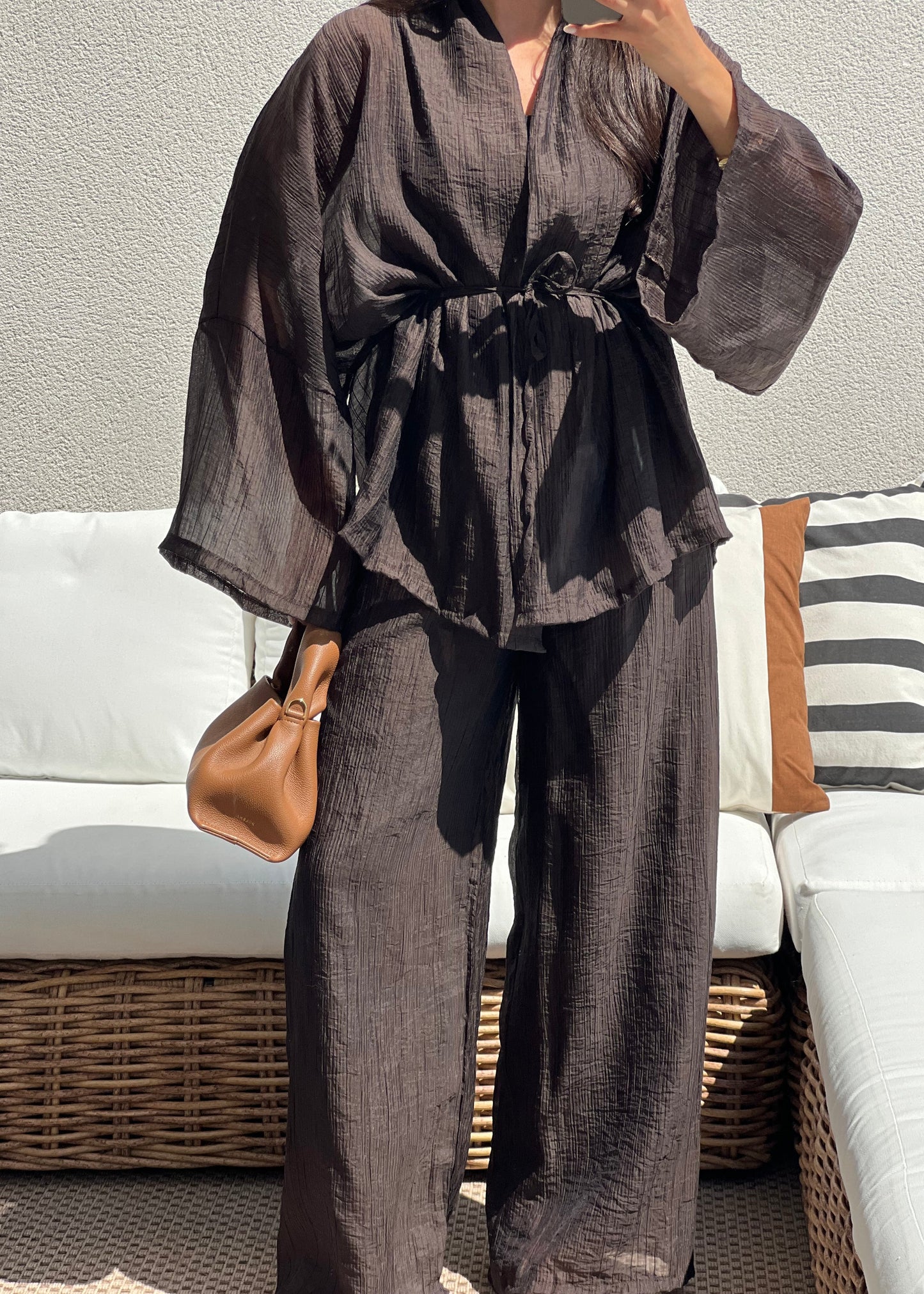 ENSEMBLE KIMONO MARRON