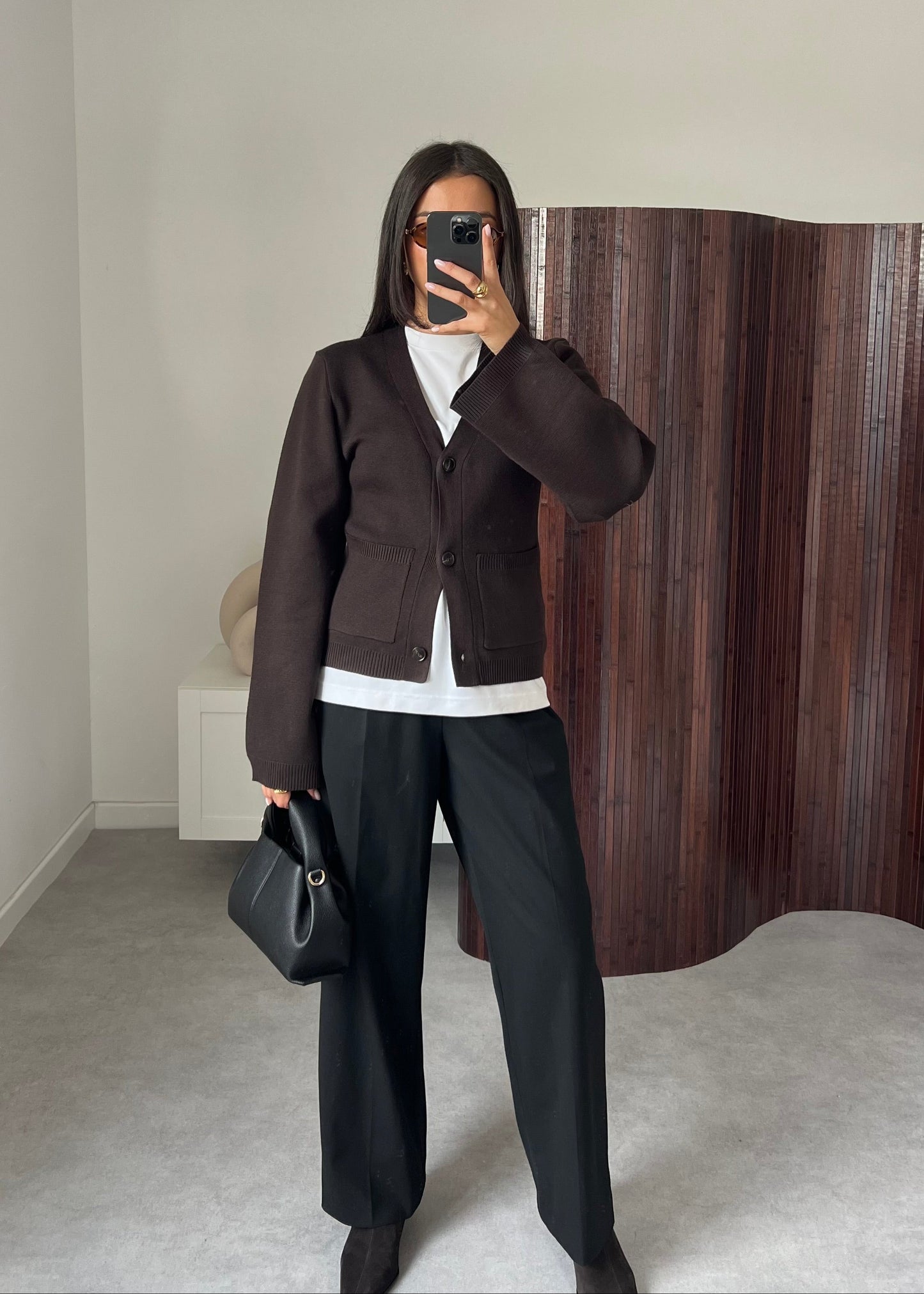 CARDIGAN CINTRÉ CHOCO