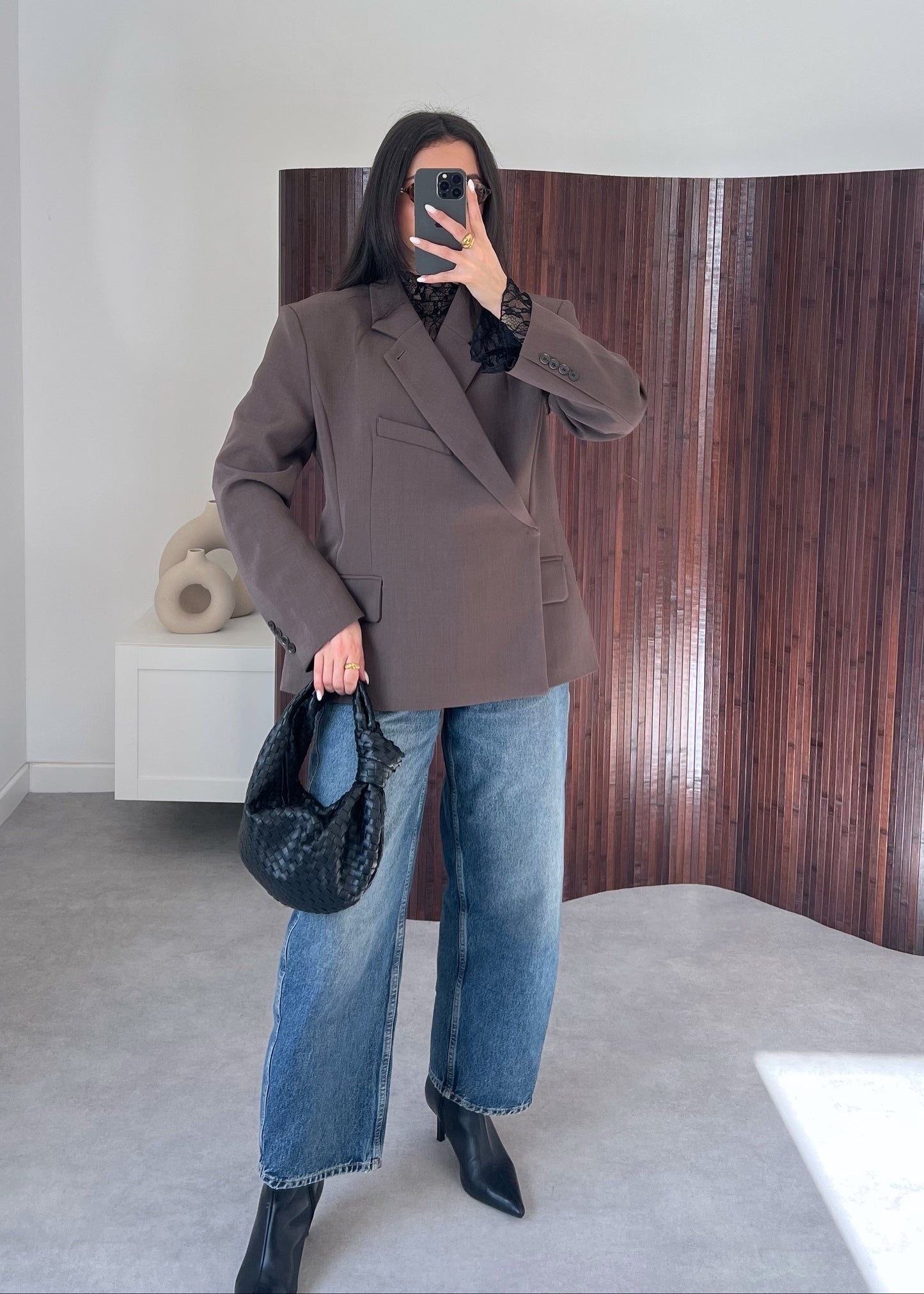 BLAZER CROISÉ MARRON