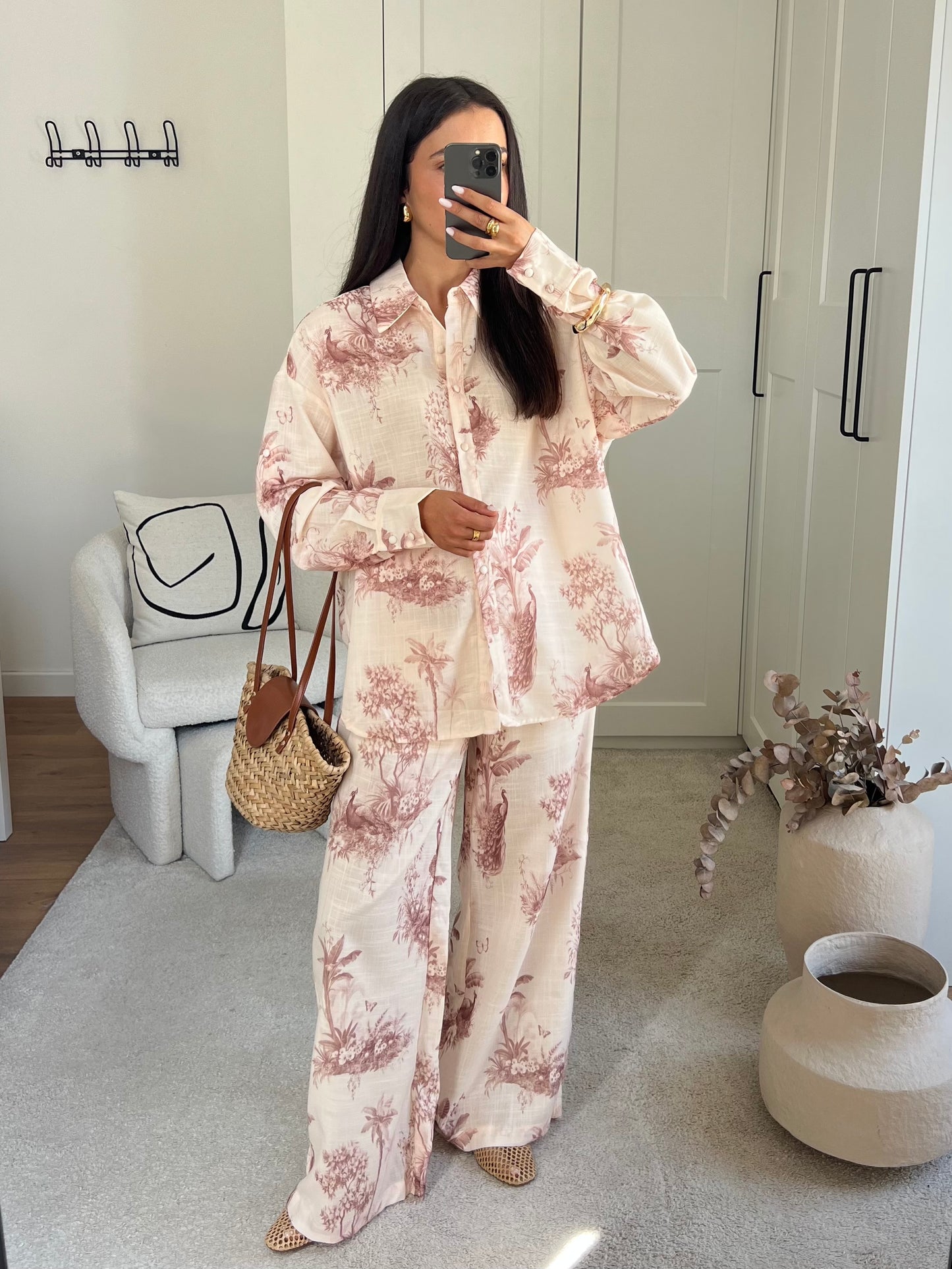 ENSEMBLE MOTIF ÉCRU