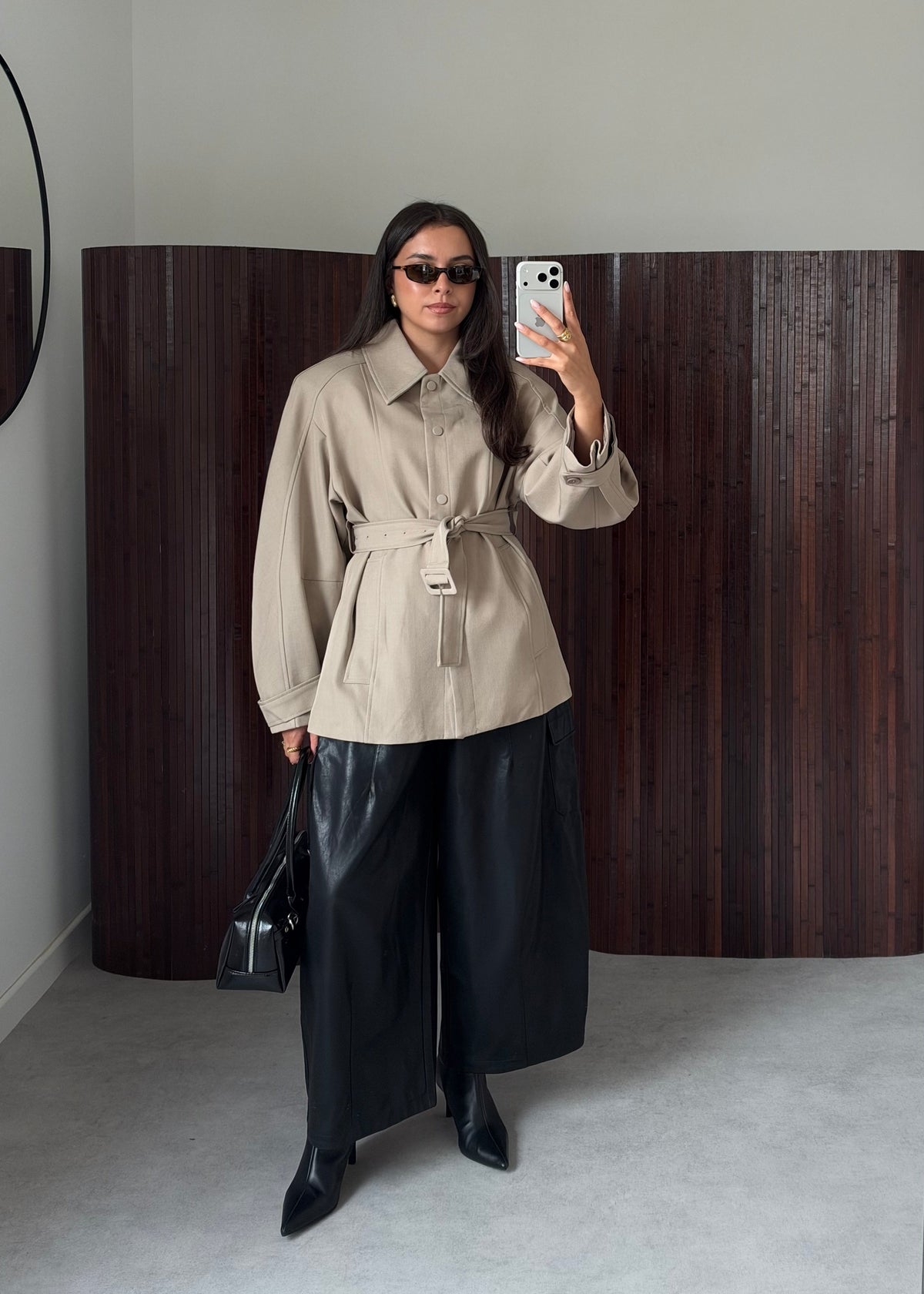 VESTE ÉPAULETTE TAUPE