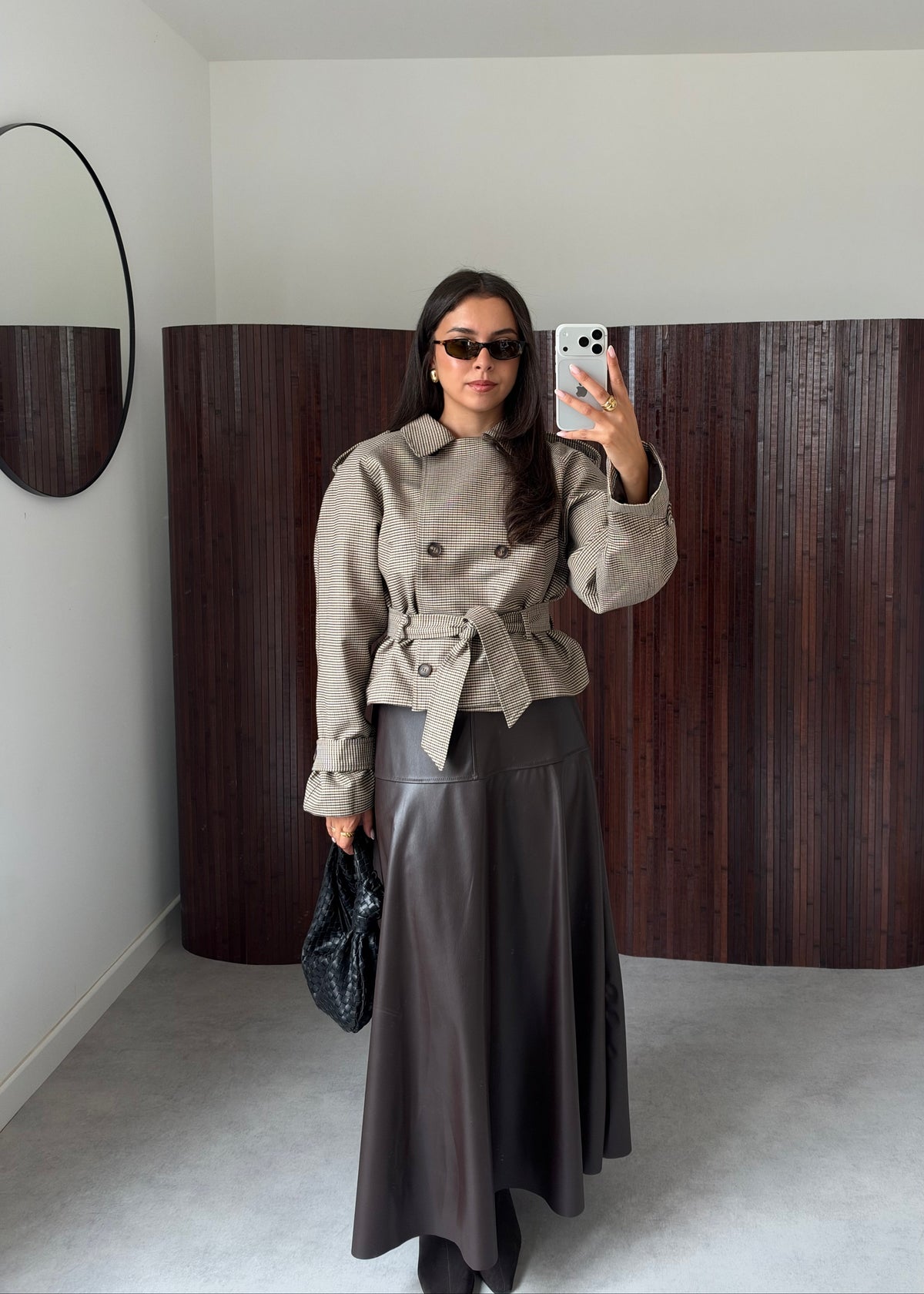 JUPE SIMILI MARRON