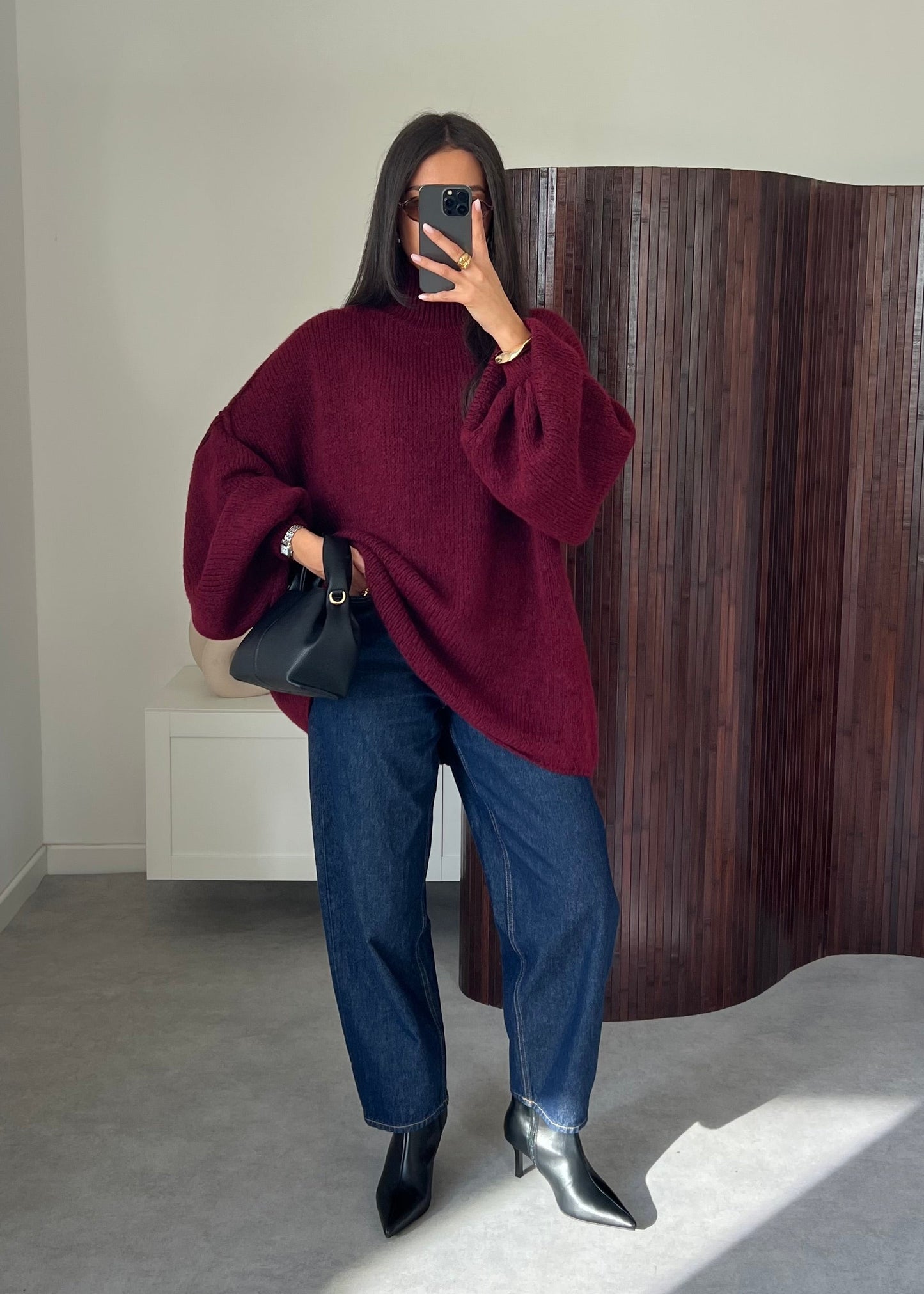 PULL COUTURE BORDEAUX