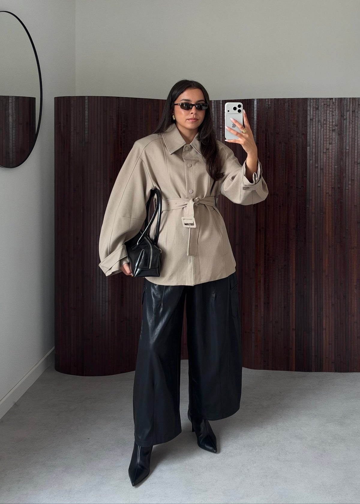 VESTE ÉPAULETTE TAUPE