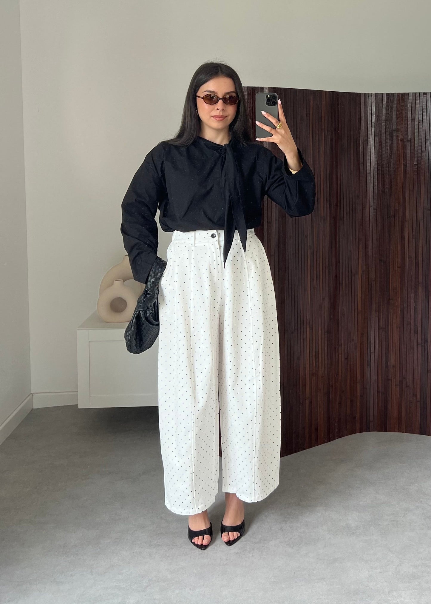 PANTALON BALLON À POIS