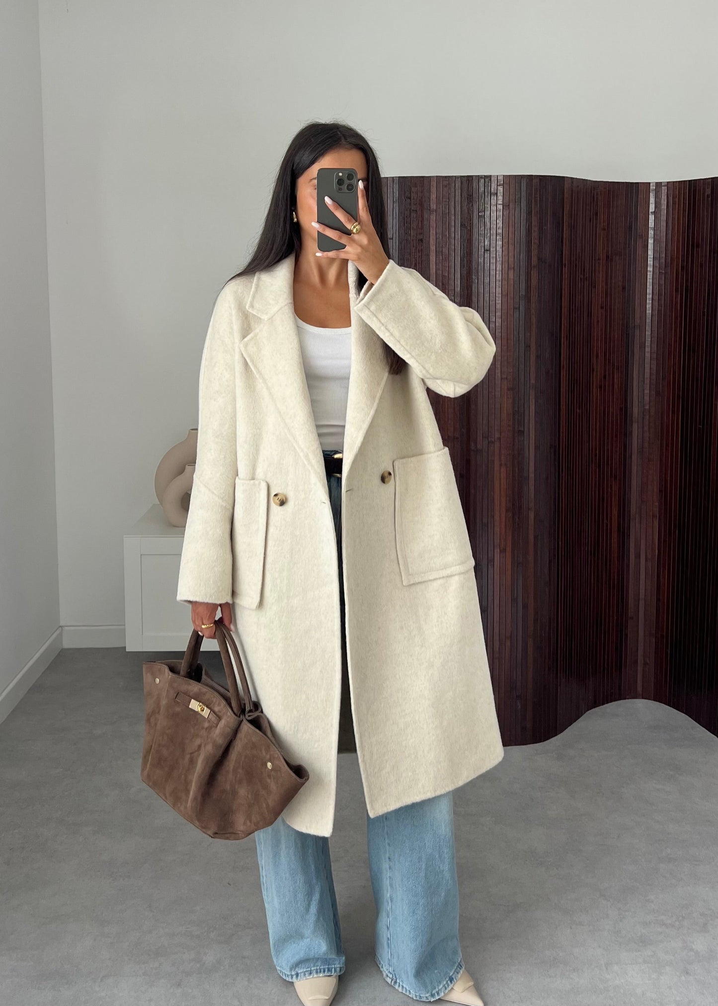 MANTEAU LAINE CRÈME