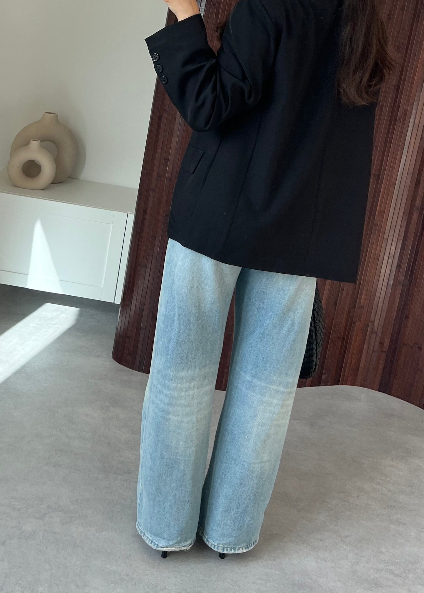 BLAZER COL CROISÉ NOIR