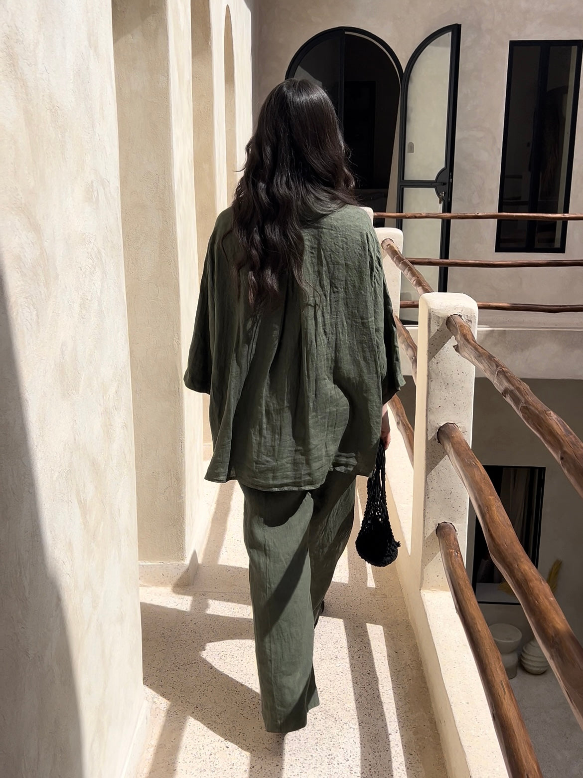 KHAKI LINEN SUPERIOR SET