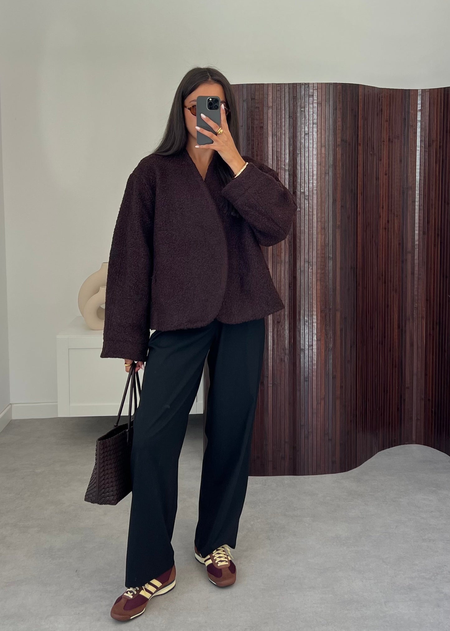 MANTEAU CROISÉ MARRON