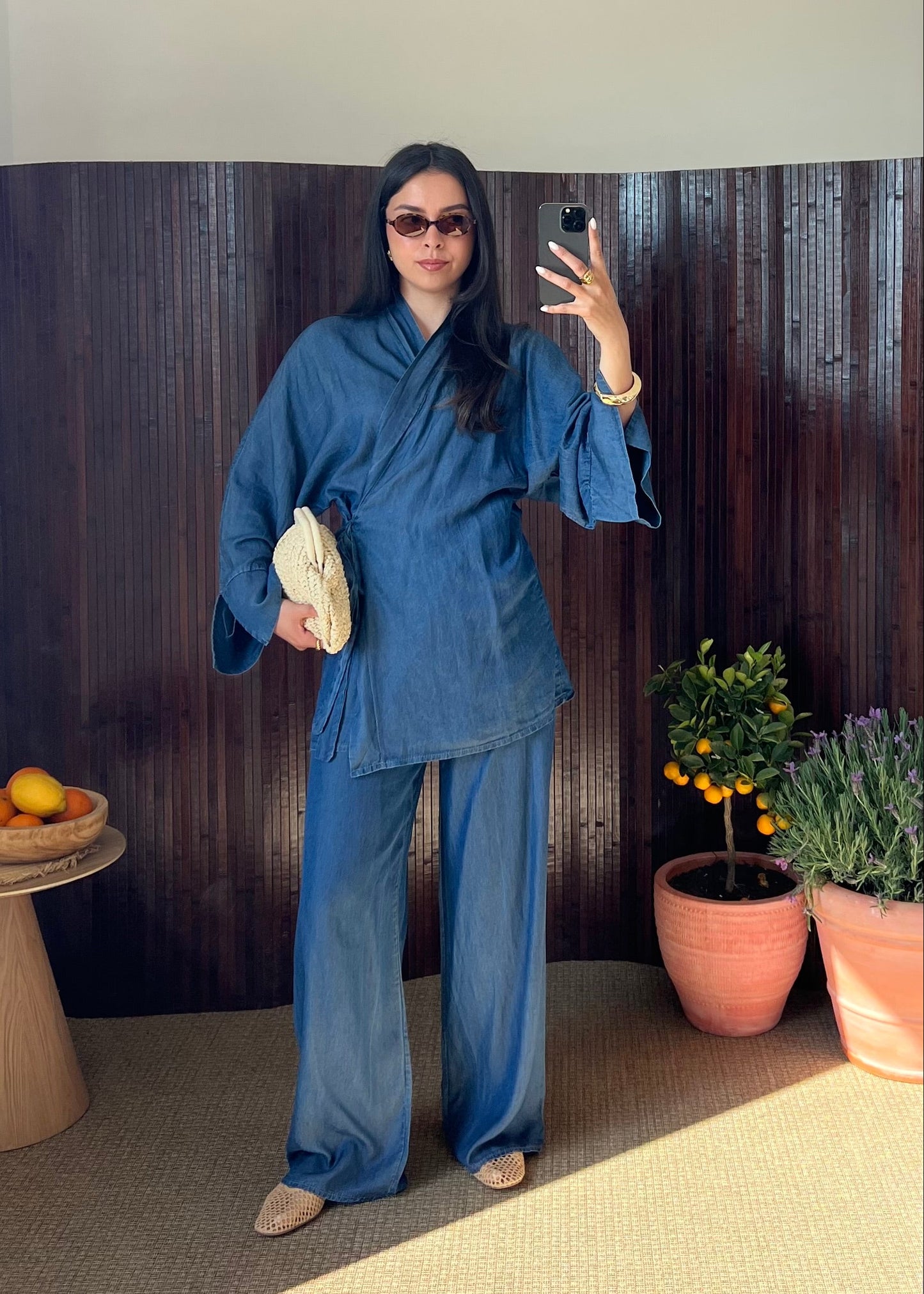 ENSEMBLE À NOUER DENIM