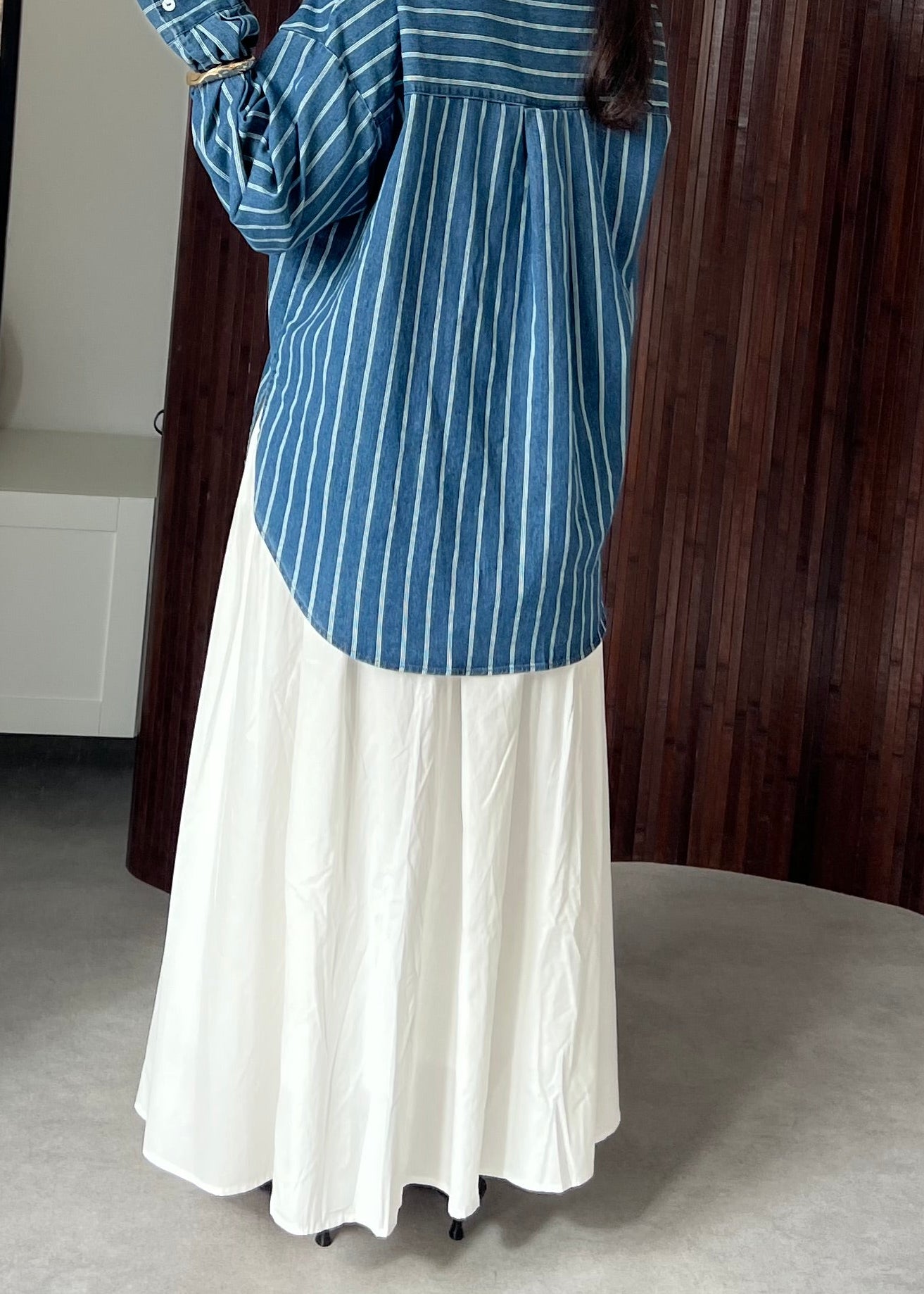 CHEMISE ASYMÉTRIQUE RAYURES
