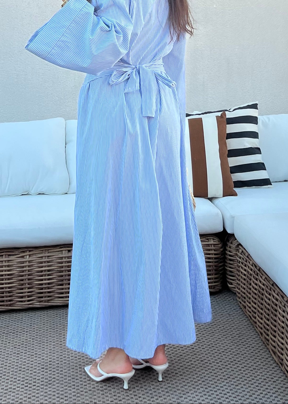 ROBE À NOUER RAYURE
